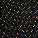 Unique Vintage Plus Size 1950s Black & Gold Pin Dot Dahlia Swing Dress