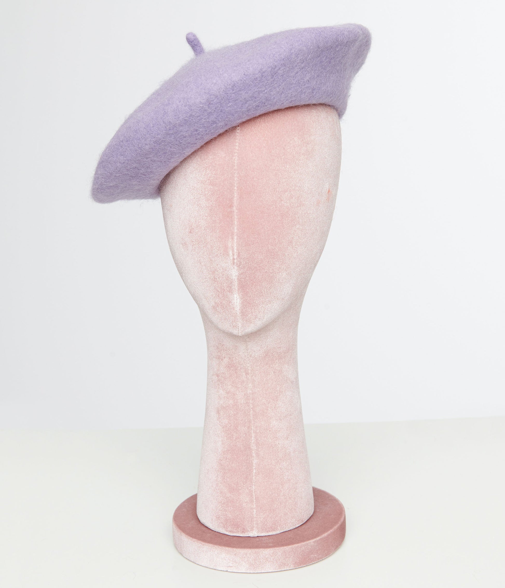 1960s Lavender Felt Beret - Unique Vintage - Womens, ACCESSORIES, HATS