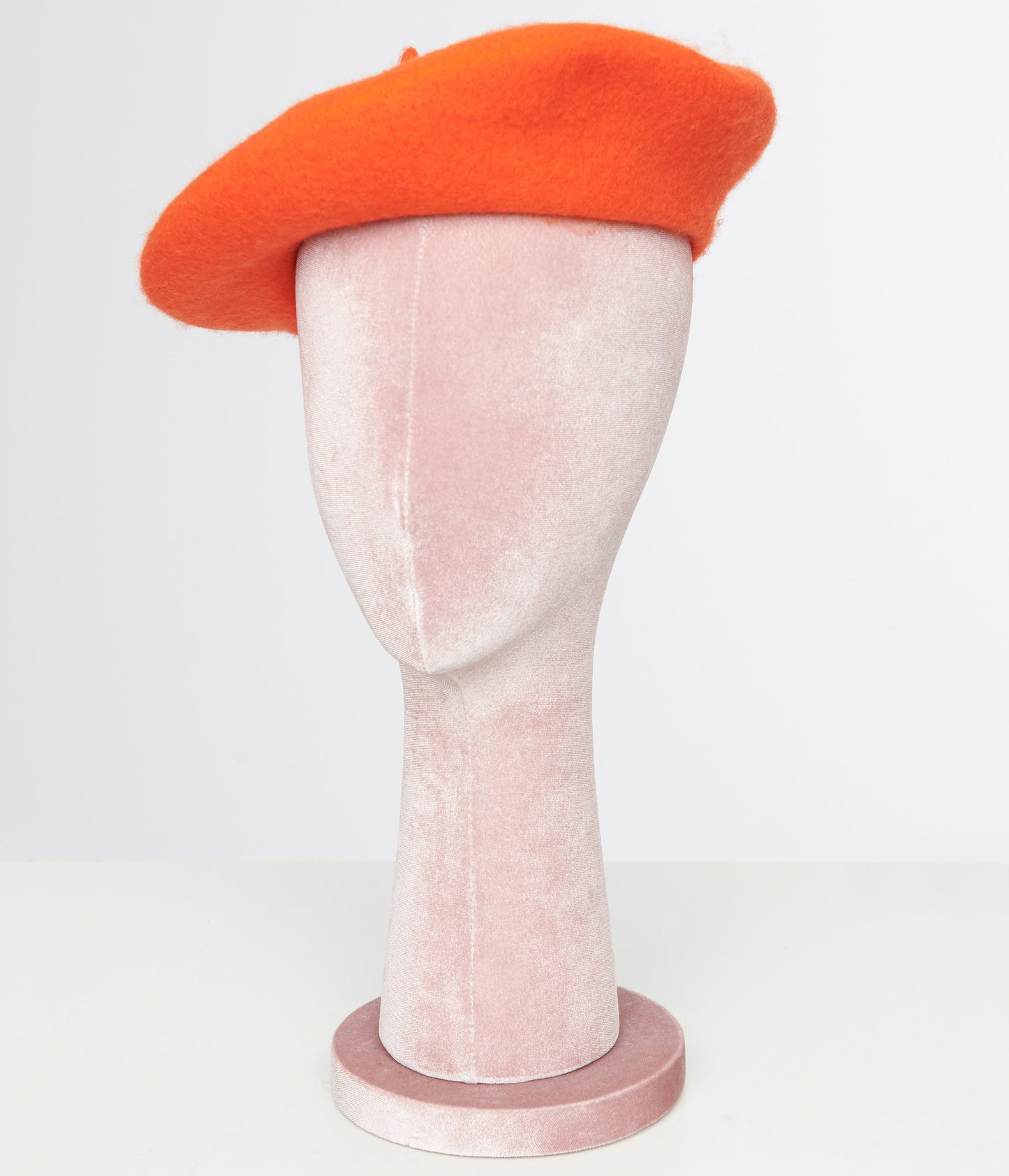 1960s Orange Wool Beret - Unique Vintage - Womens, ACCESSORIES, HATS