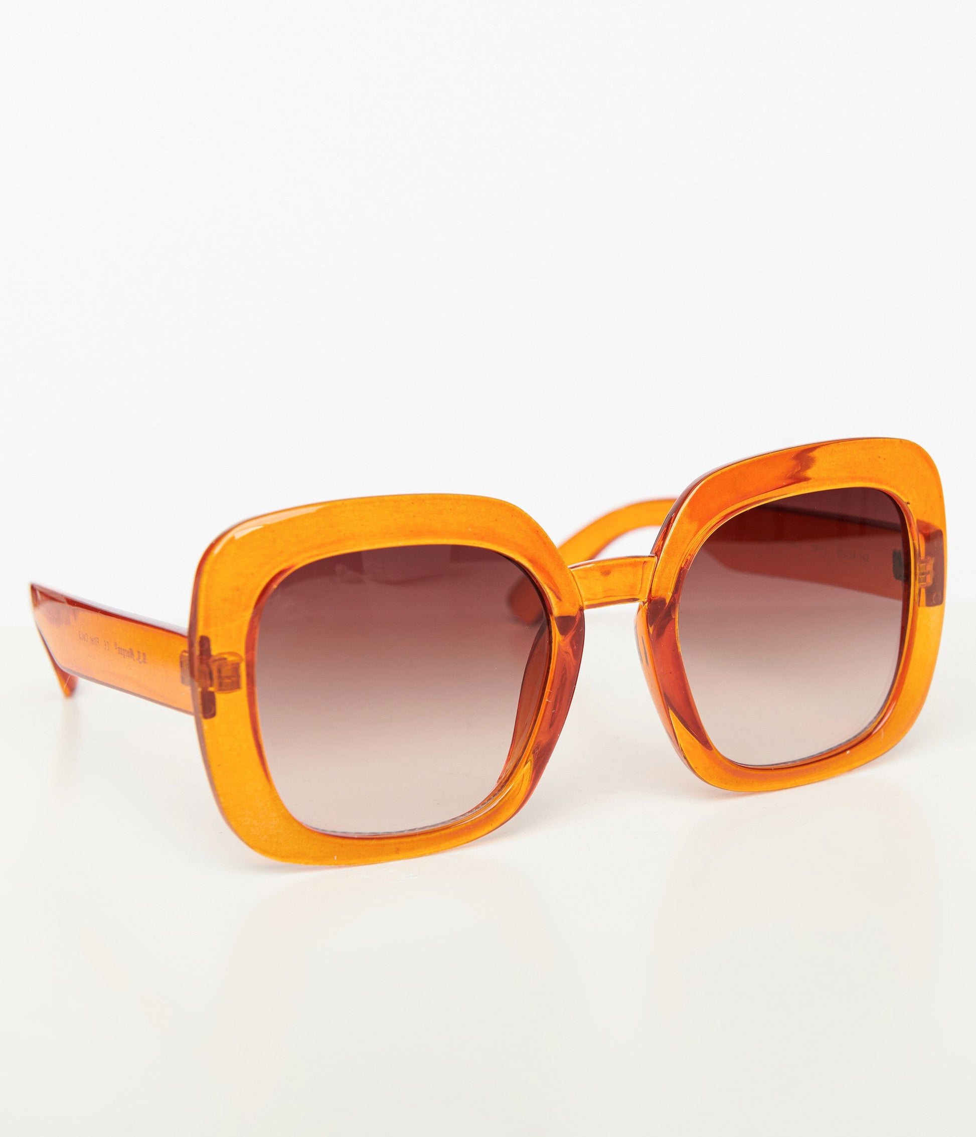 1970s Rust Orange Square Sunglasses - Unique Vintage - Womens, ACCESSORIES, SUNGLASSES