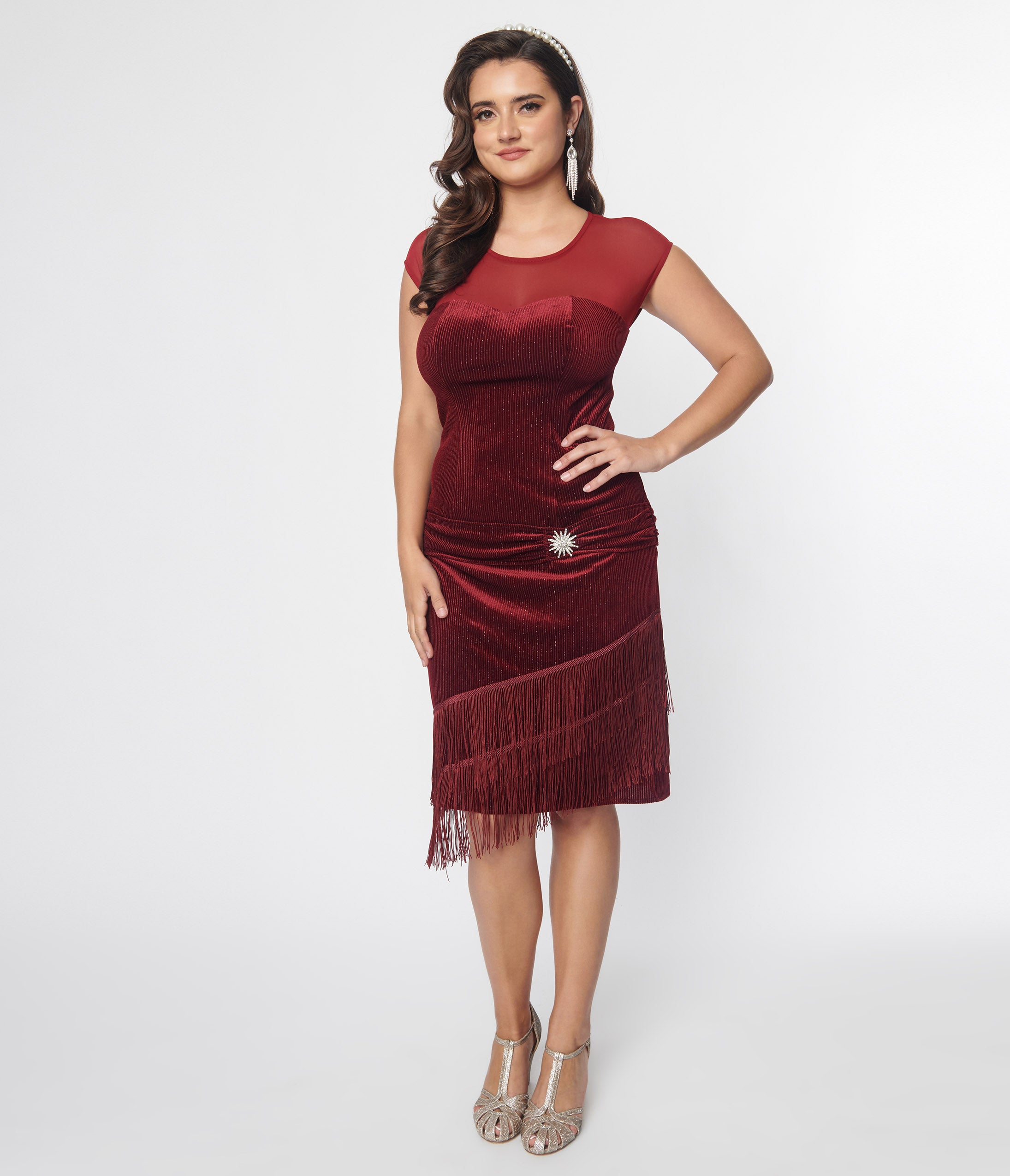 1920 velvet dress Unique Vintage 1920s Burgundy Velvet Fringe Flapper Dress