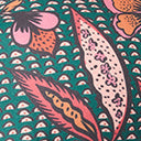 Unique Vintage Plus Size Bali Floral Print Flutter Sleeve Caftan