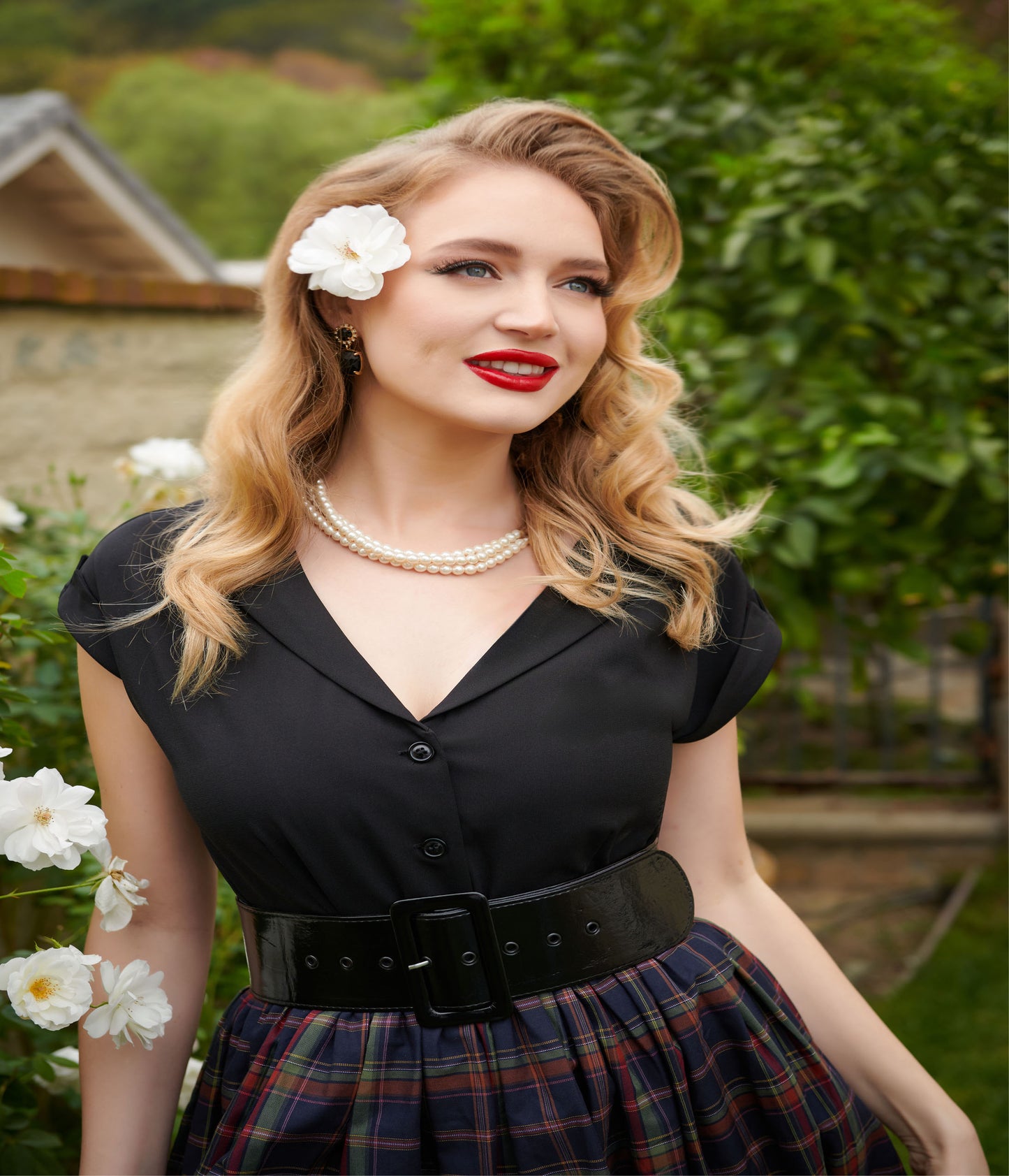 Unique Vintage 1960s Black Twill Sleeveless Blouse
