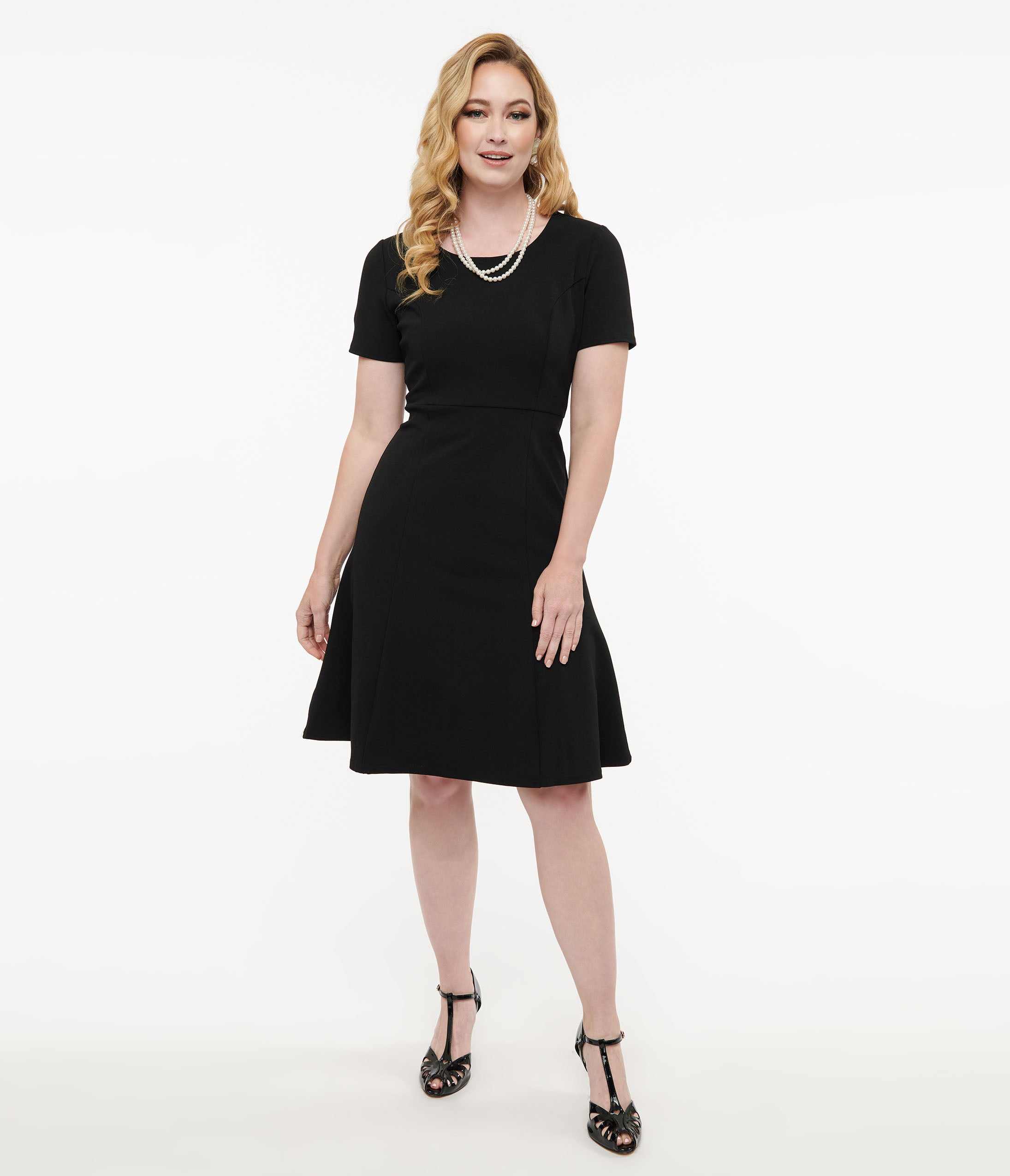 1940s cocktail dress 1940s Black Swing Dress – Unique Vintage