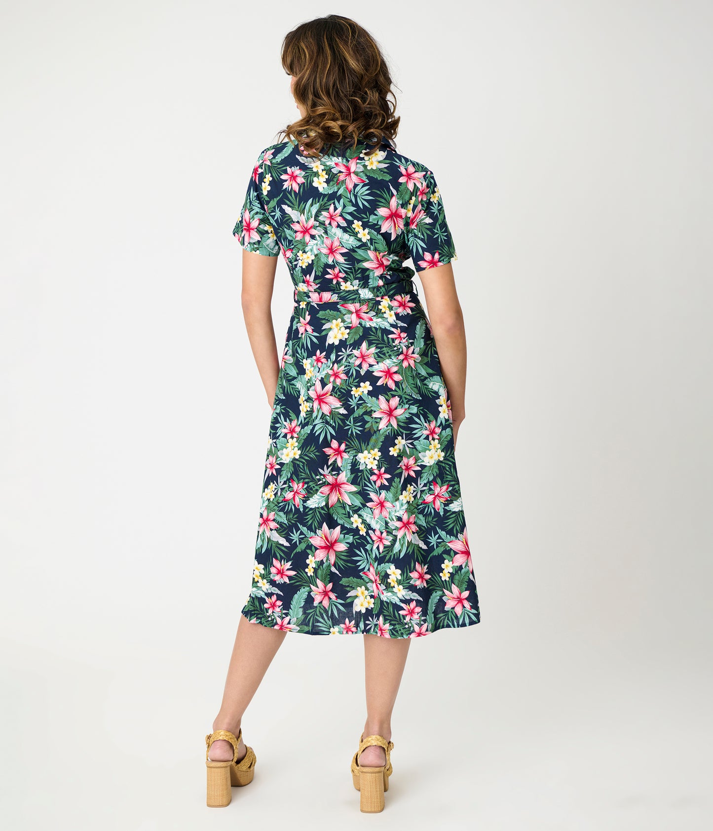 Royal Monk Tropical Print Kate Swing Dress