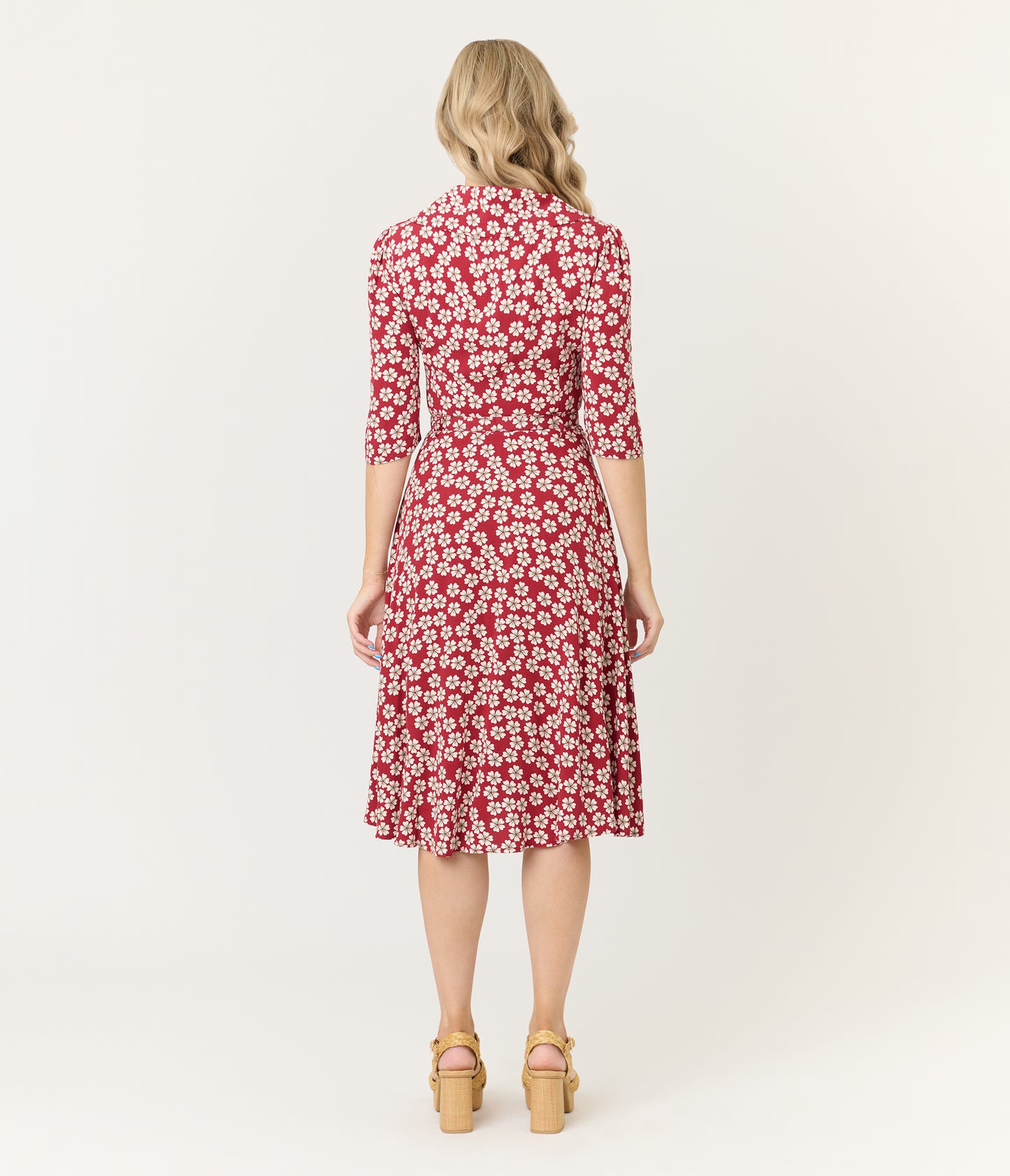 Royal Monk Red Blossom Elodie Midi Dress