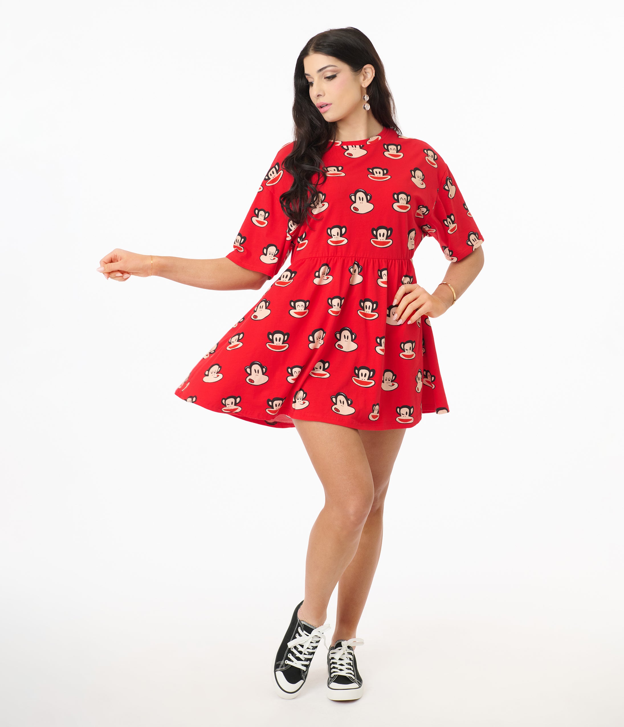 Cakeworthy Paul Frank Red Retro Julius Mini Dress Unique Vintage Cakeworthy Paul Frank Red Retro Julius Mini Dress Unique Vintage