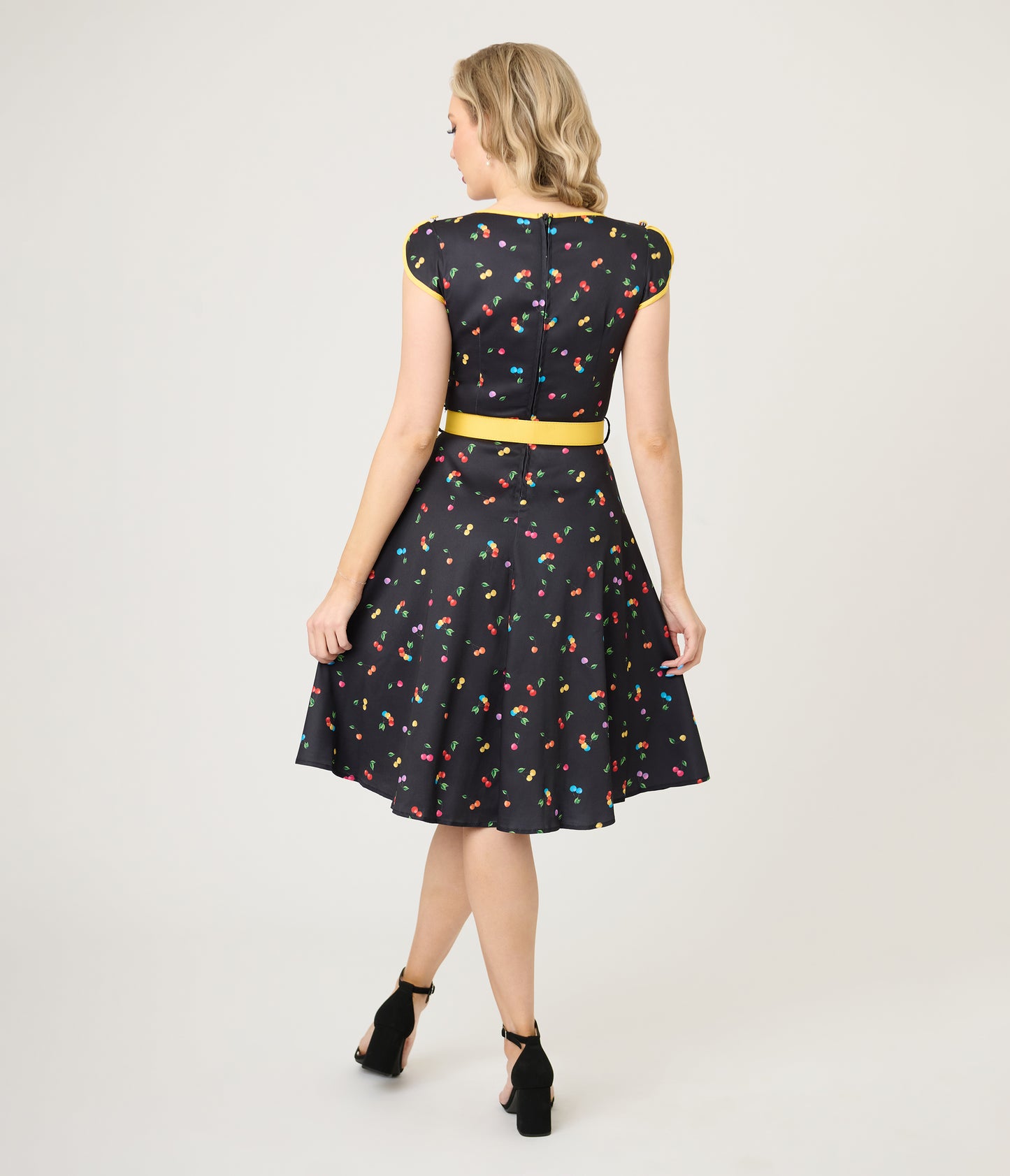 Voodoo Vixen Rainbow Cherry Swing Dress