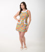 Smak Parlour 1960s Happy Groovy Rainbows Mod Shift Dress