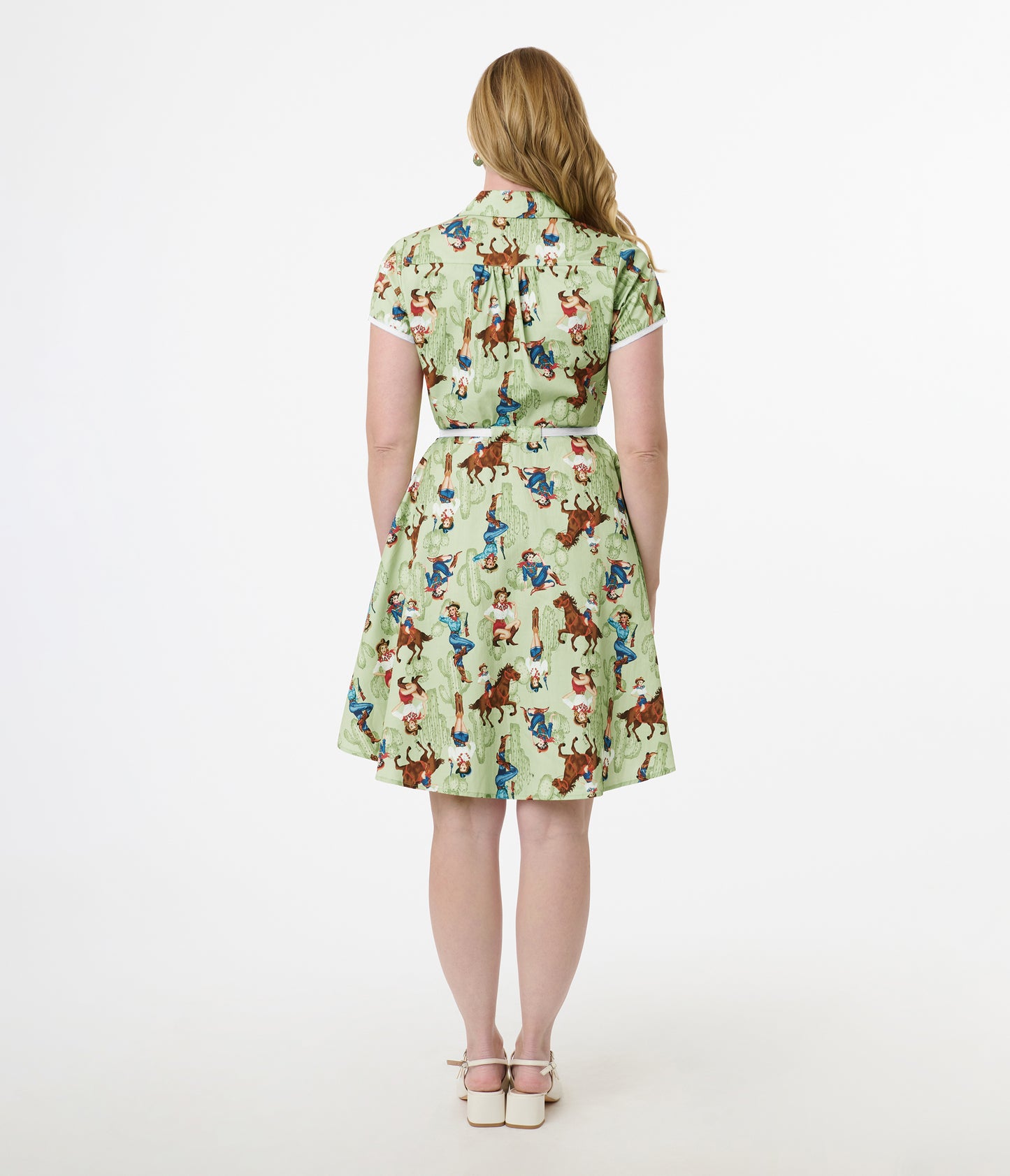 Smak Parlour Western Pin-Ups Cotton Fit & Flare Dress
