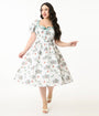 Disney's The Lady & The Tramp Collection by Unique Vintage Plus Size Lady & Tramp Button Front Swing Dress