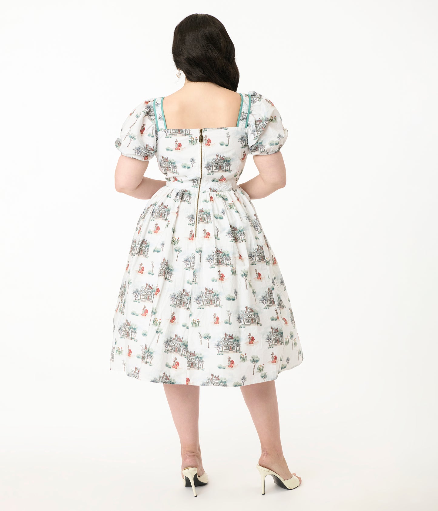 Disney's The Lady & The Tramp Collection by Unique Vintage Plus Size Lady & Tramp Button Front Swing Dress
