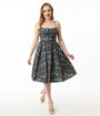 Unique Vintage Tarot Cards Sleeveless Cotton Swing Dress