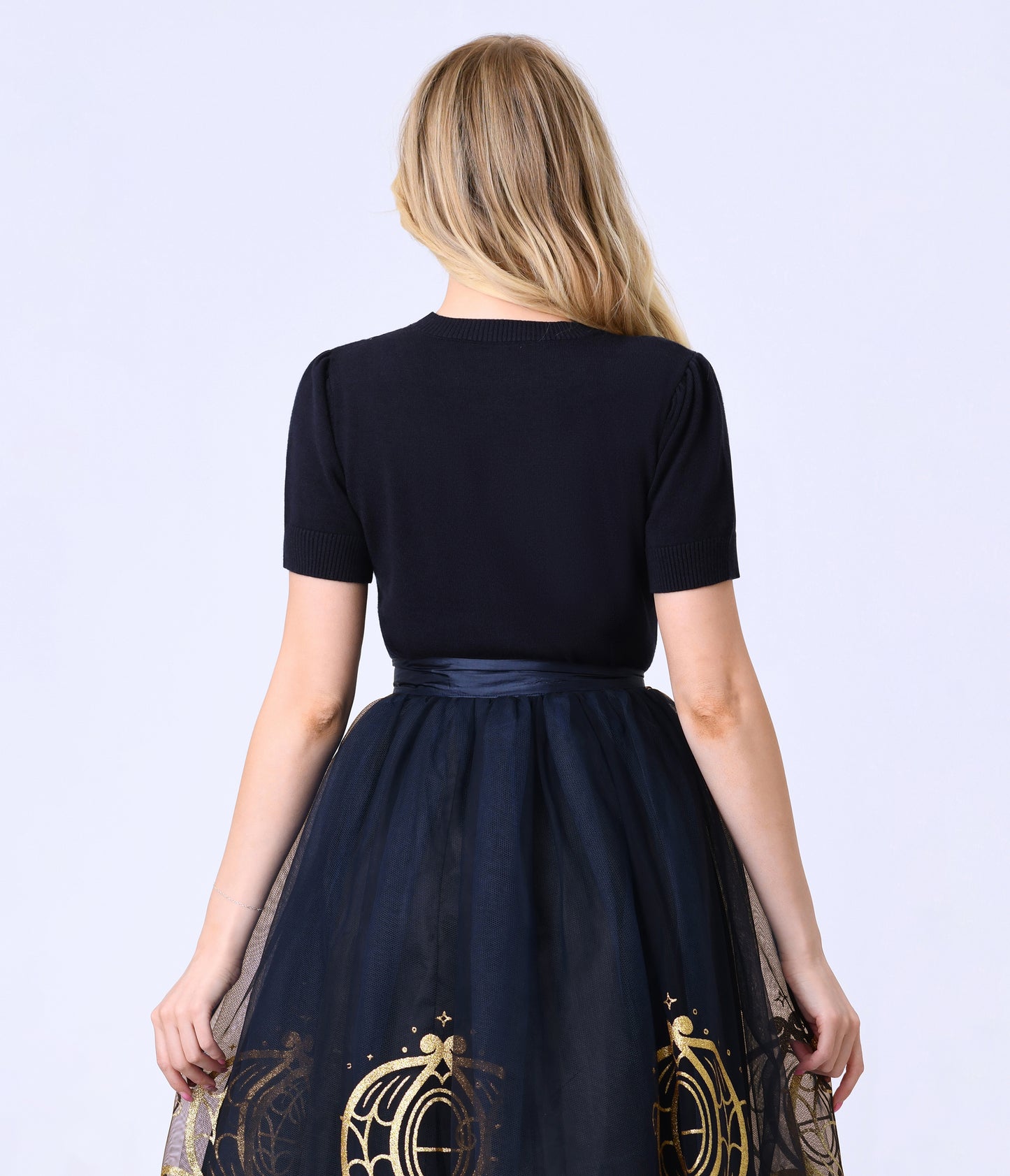 Disney's Cinderella Collection by Unique Vintage Navy Cinderella Icons Sweater
