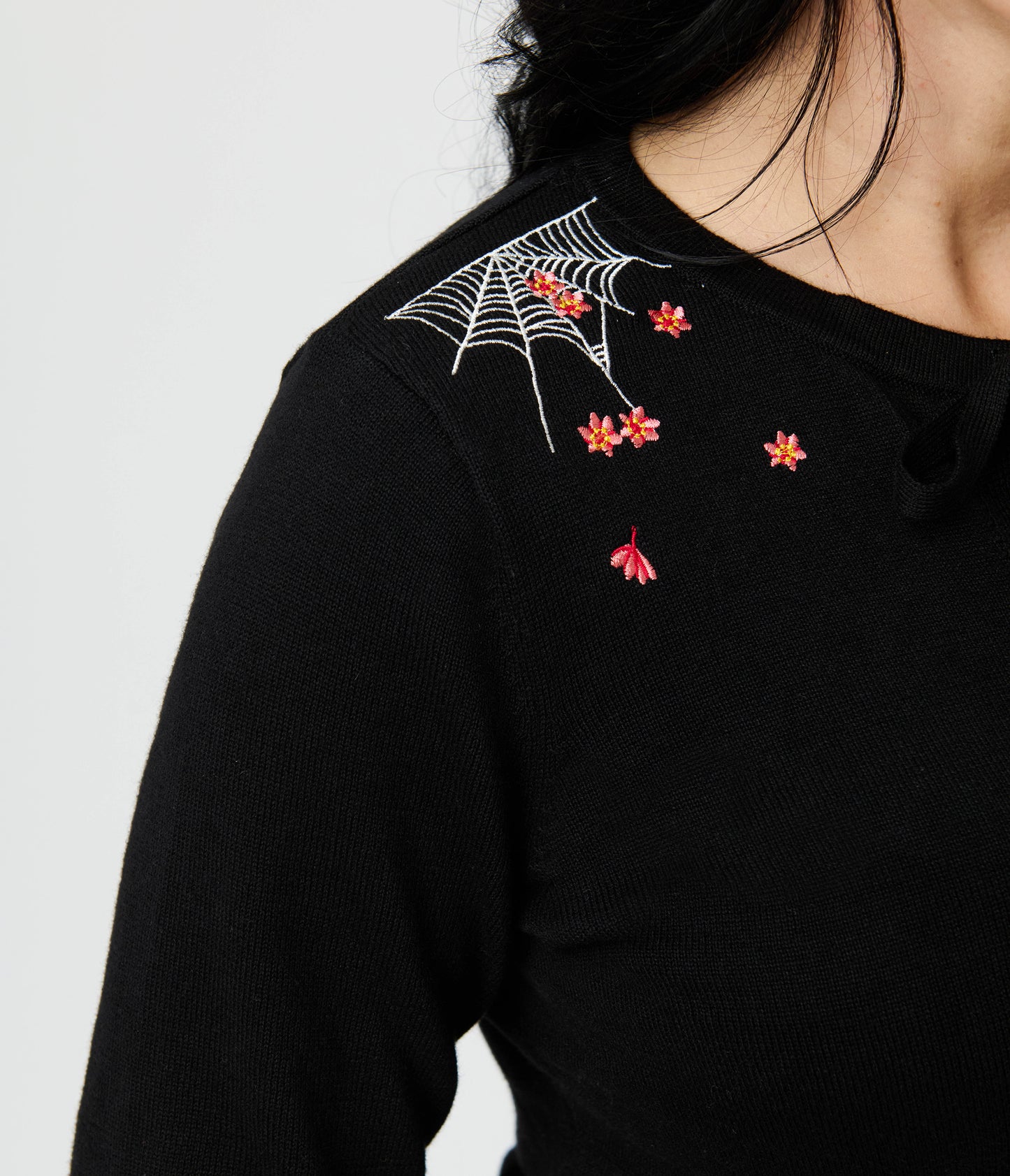 Royal Monk Black Spiderweb Cotton Cardigan