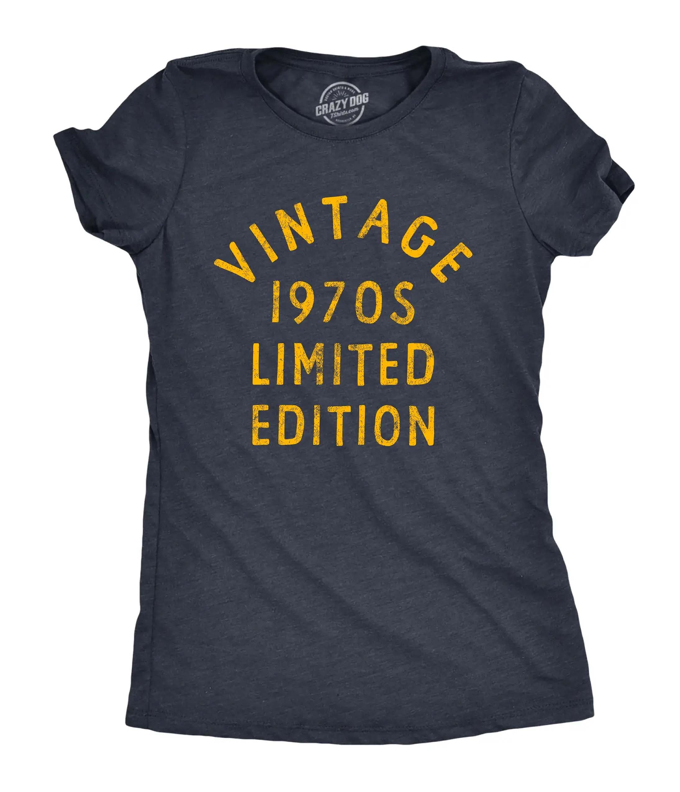 Navy & Yellow 1970s Vintage Graphic Tee – Unique Vintage