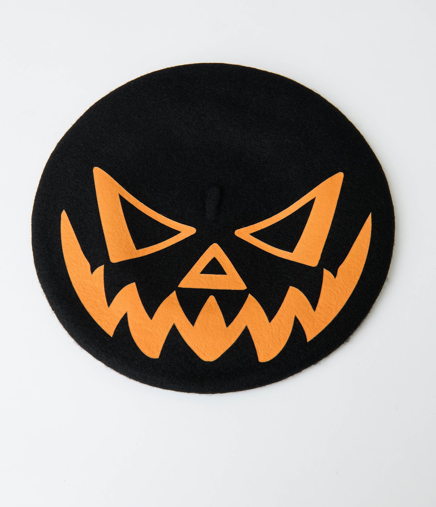 Trick Or Treat Pumpkin Black Beret