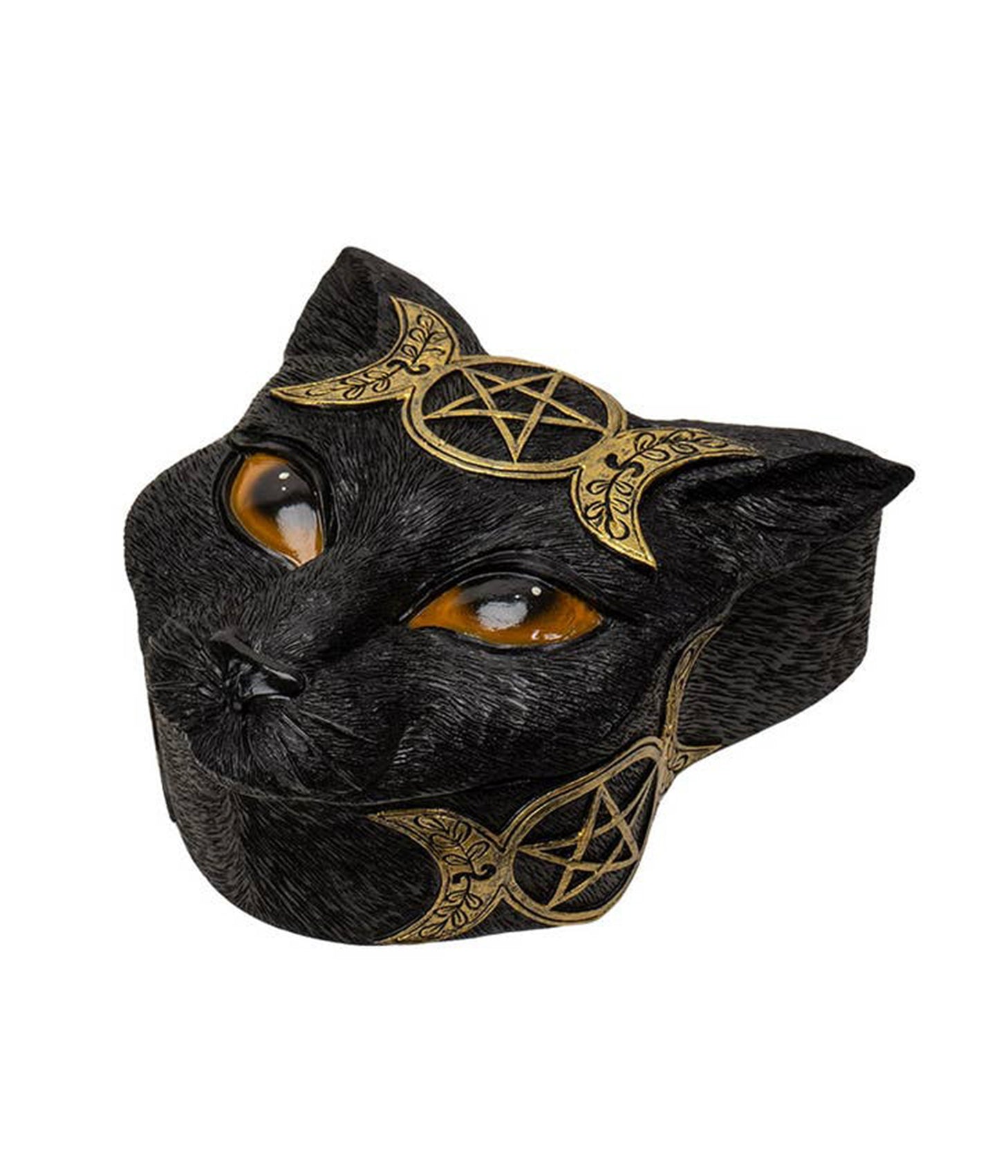 Triple Moon Black Cat Trinket Box