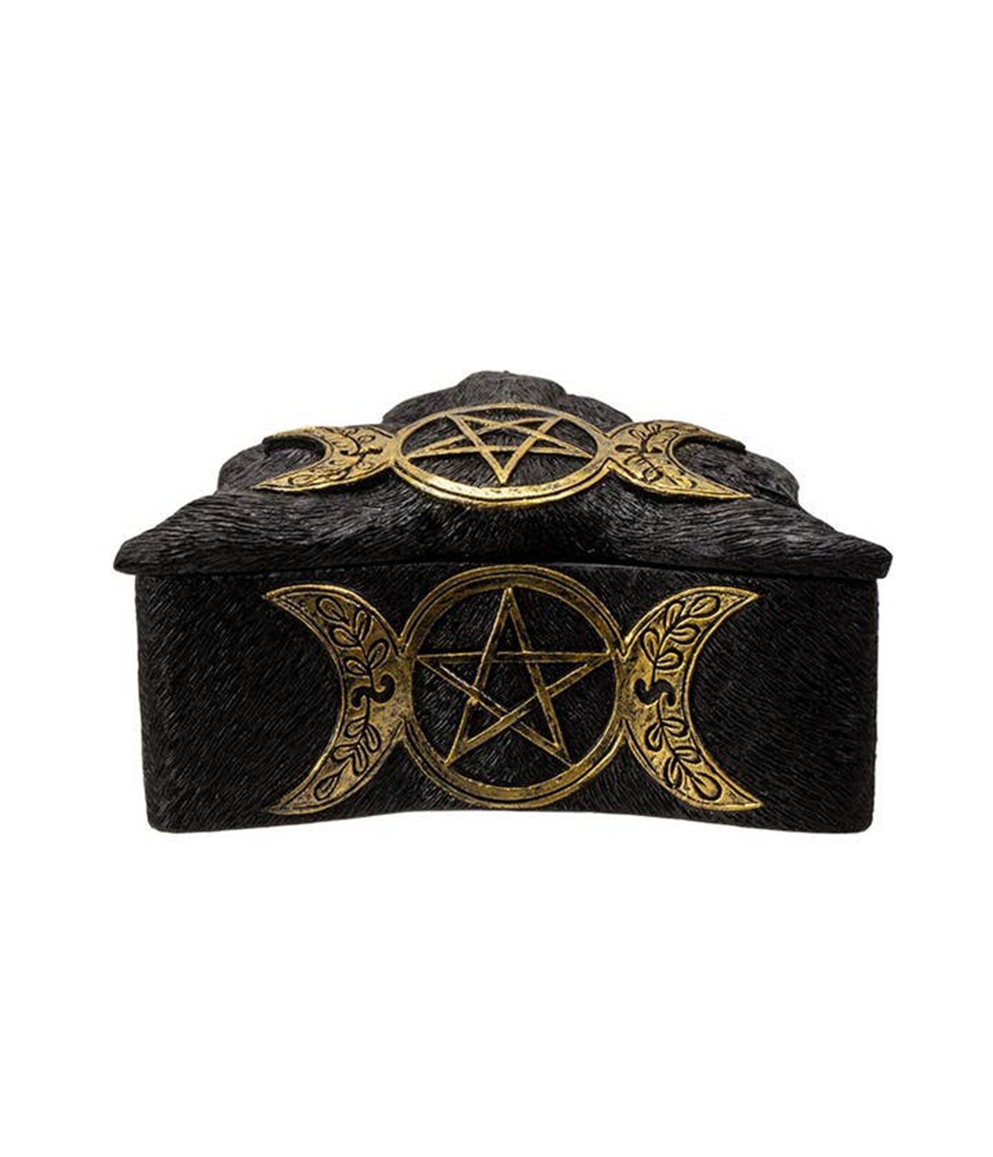 Triple Moon Black Cat Trinket Box