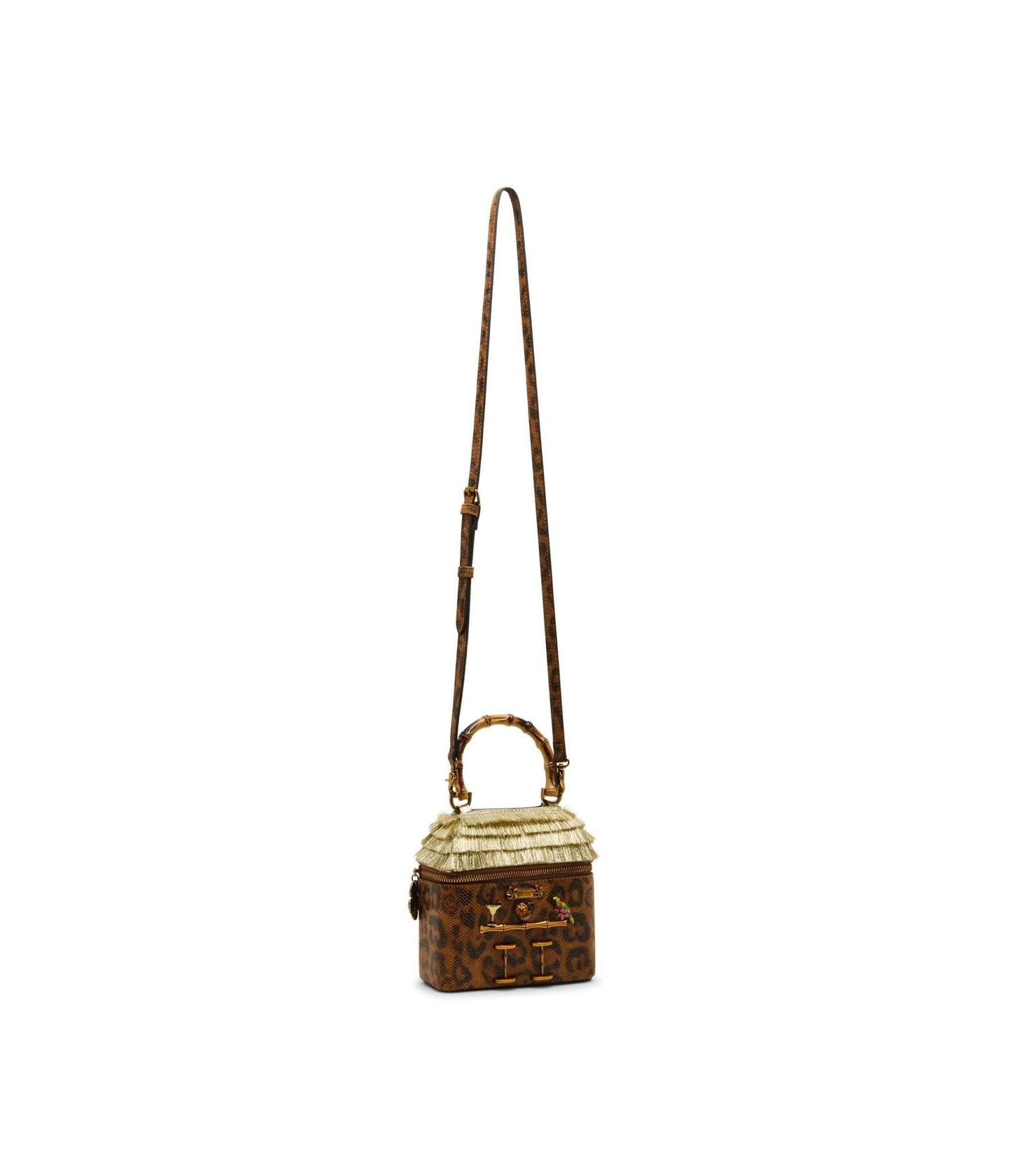 Betsey Johnson Leopard Tiki Chic Bar Crossbody Bag - Unique Vintage - Womens, ACCESSORIES, HANDBAGS