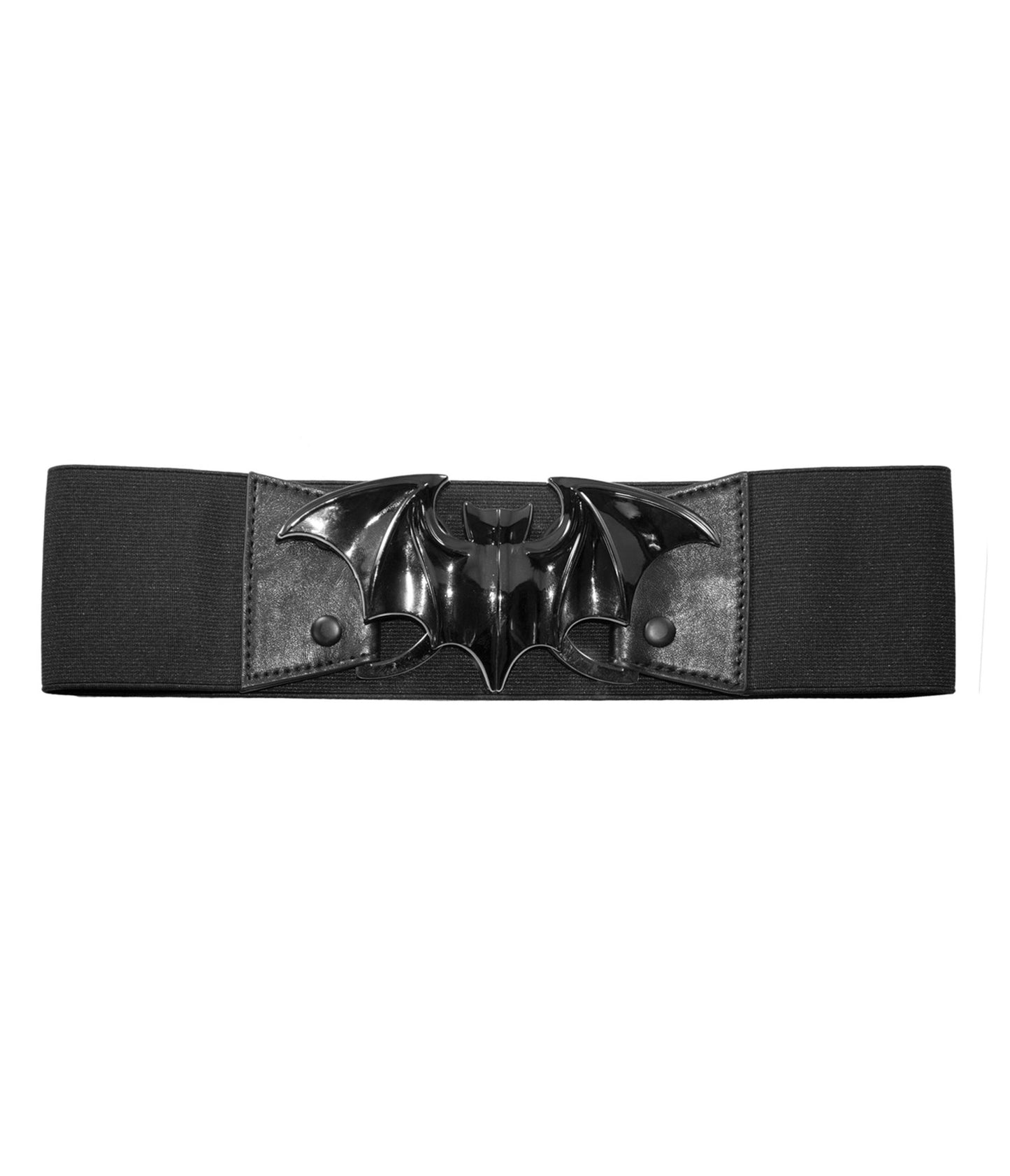 Black Bat Elastic Cinch Belt - Unique Vintage -