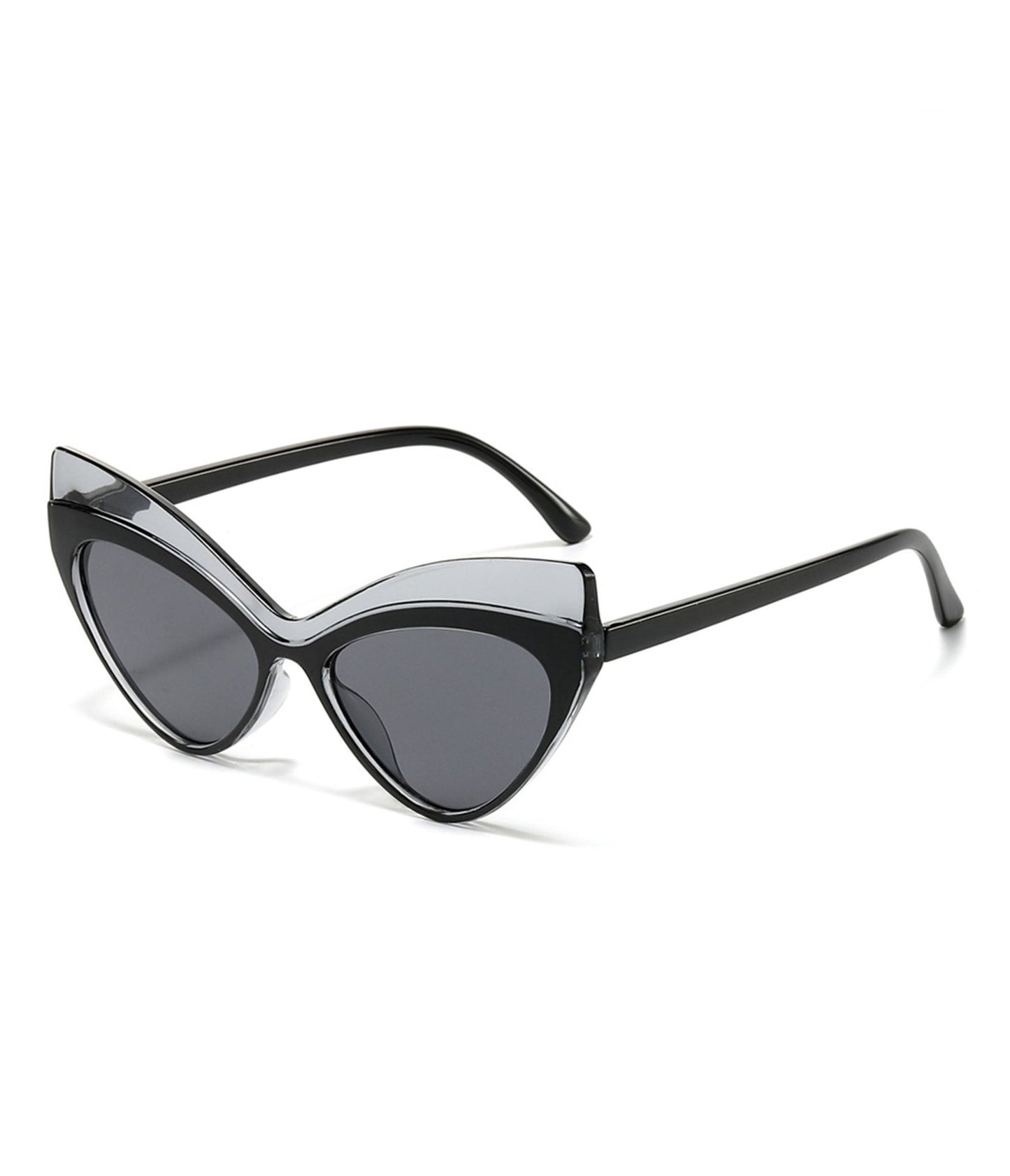 Black Dramatic Cat Eye Sunglasses - Unique Vintage - Womens, ACCESSORIES, SUNGLASSES