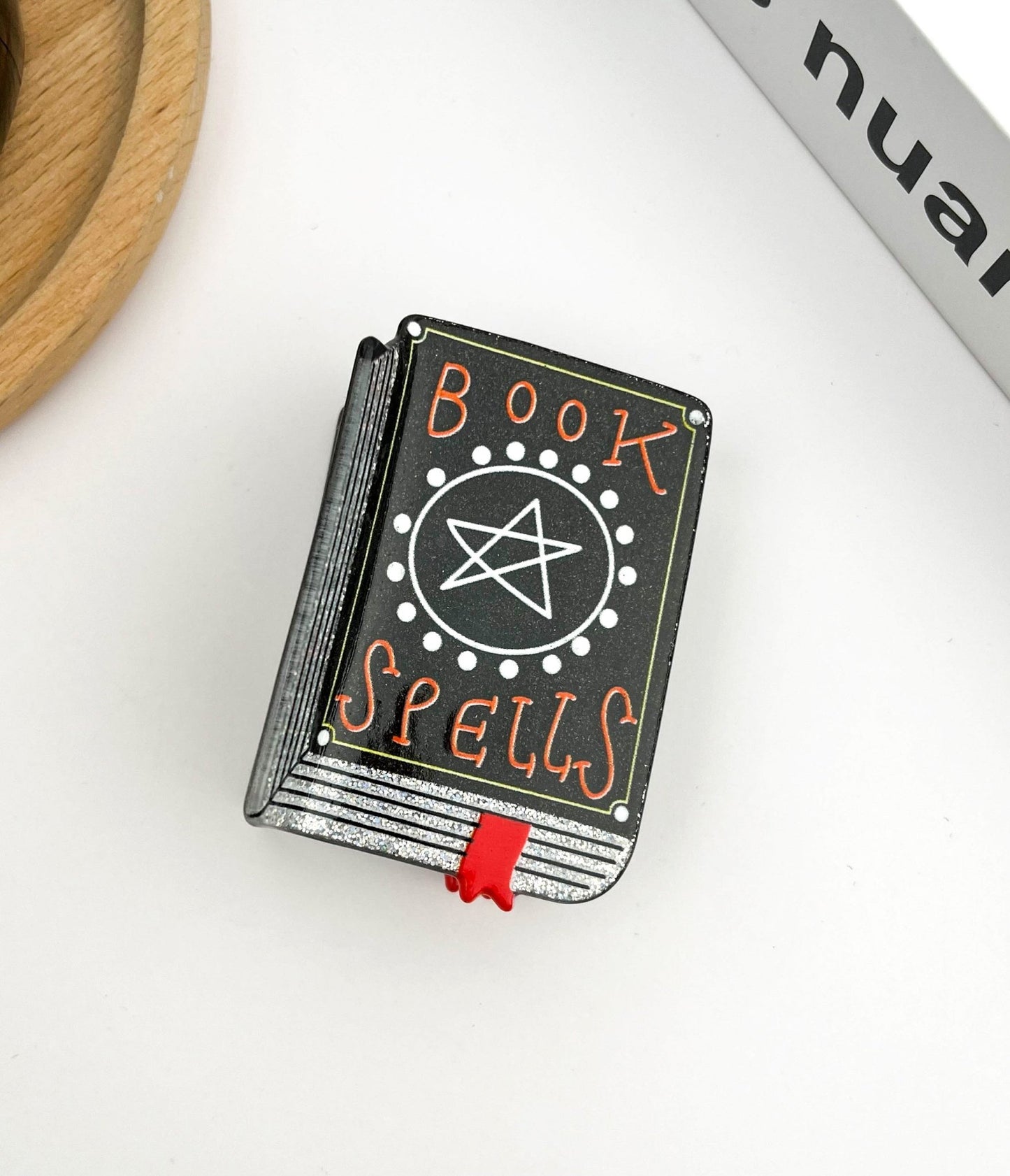 Black Spell Book Claw Clip - Unique Vintage - Womens, ACCESSORIES, HAIR