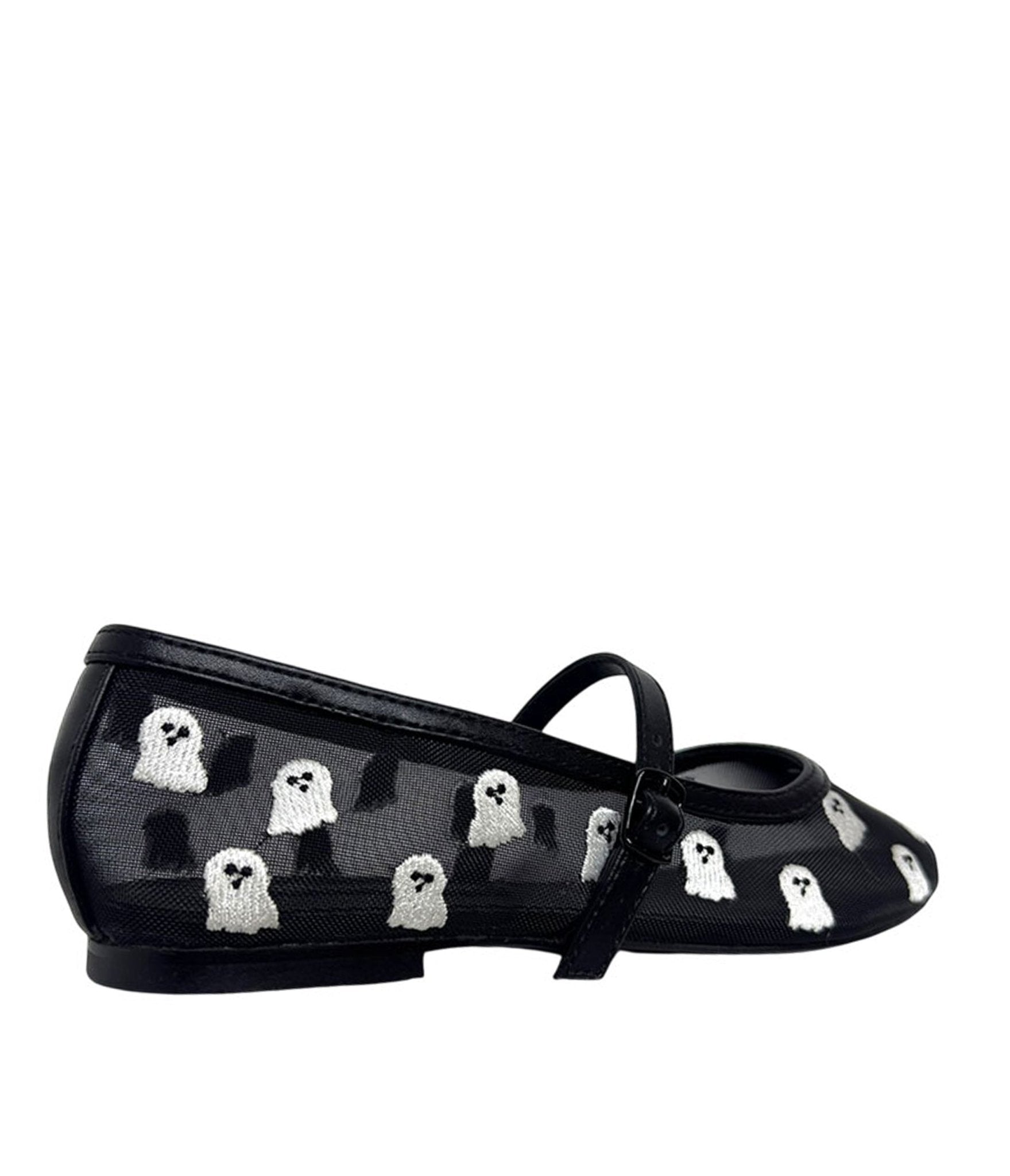 Black & White Ghosts Helena Flats - Unique Vintage - Womens, SHOES, FLATS