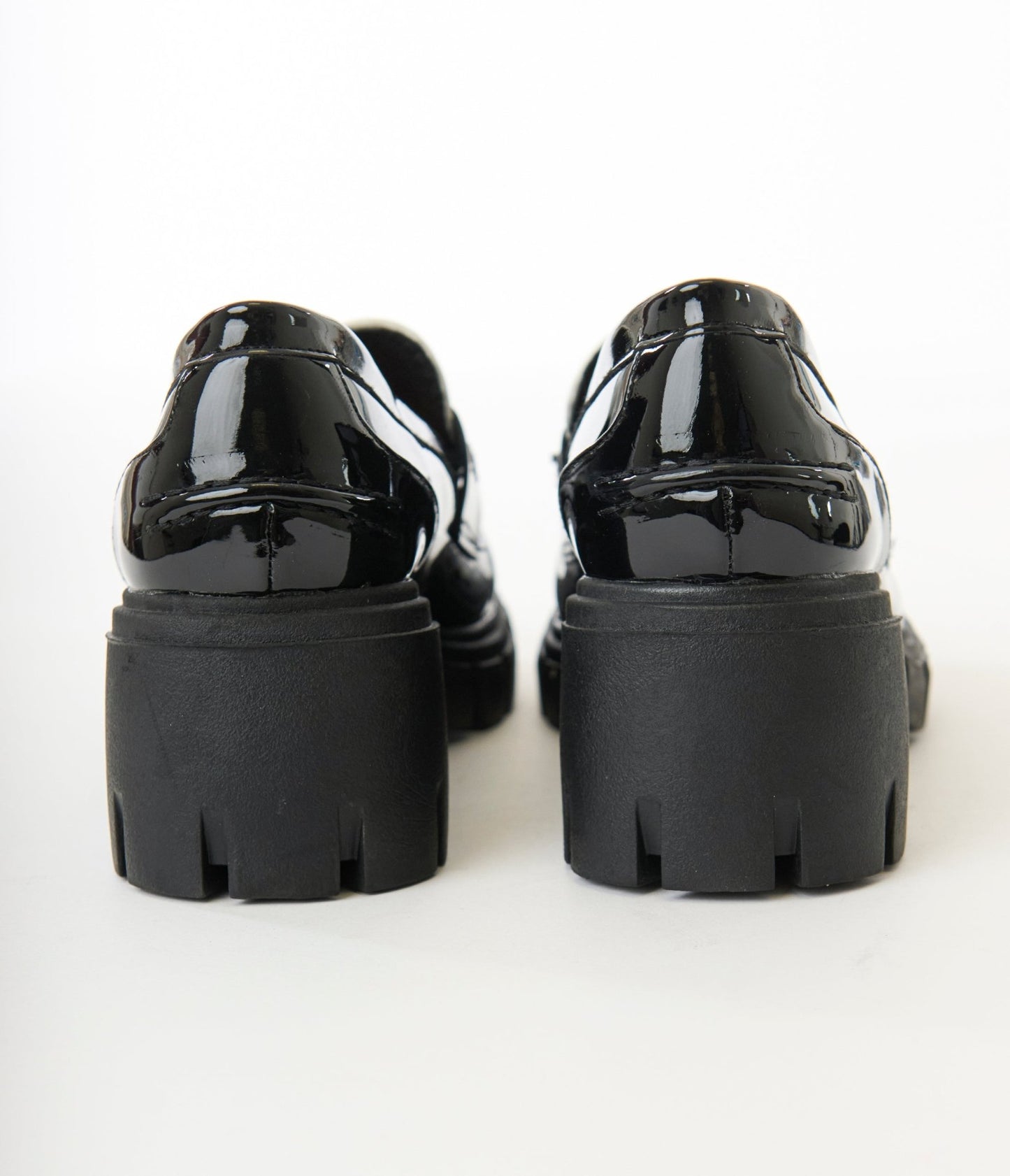 Black & White Patent Leatherette Oxford Shoes - Unique Vintage - Womens, SHOES, OXFORDS