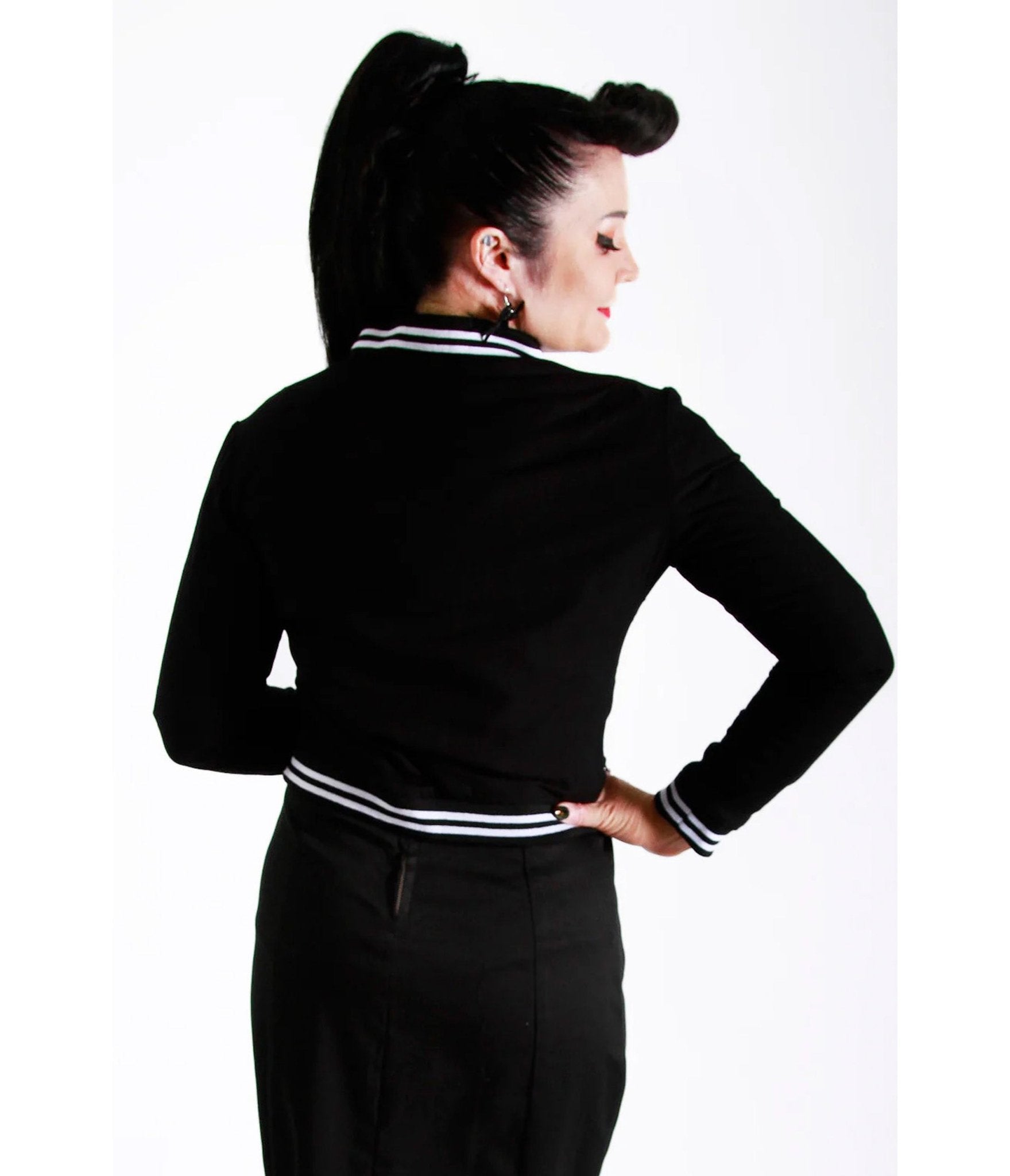 Black Widow Spiderweb Jacket - Unique Vintage - Womens, TOPS, OUTERWEAR