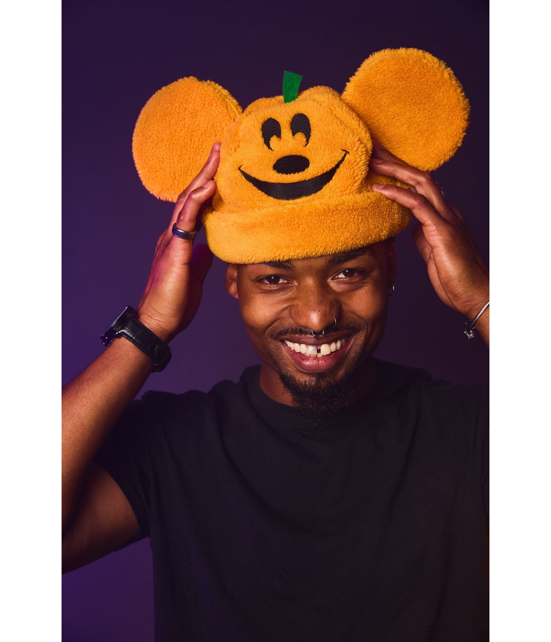 Cakeworthy Mickey Pumpkin Sherpa Beanie - Unique Vintage - Womens, ACCESSORIES, HATS