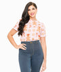 Cakeworthy Pink Mickey & Minnie Gingerbread All Over Print Graphic Tee