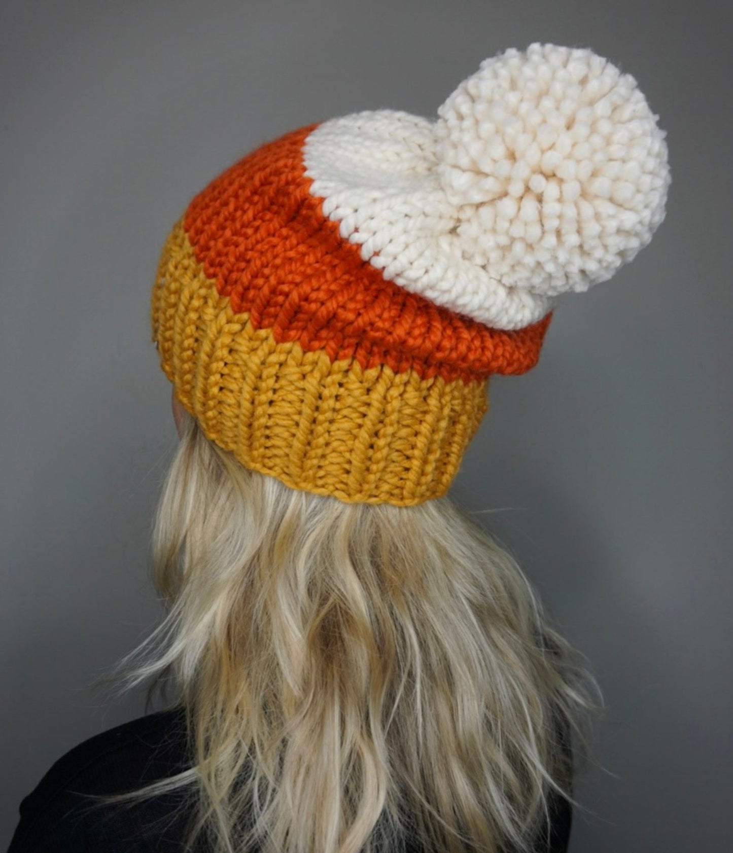 Candy Corn Stripe Knit Beanie - Unique Vintage - Womens, ACCESSORIES, HATS