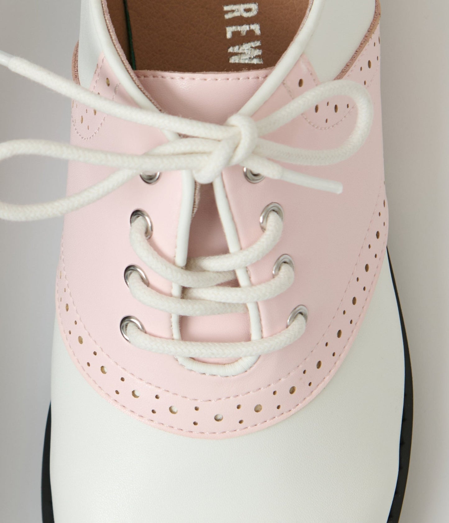 Chelsea Crew 1950s Pink & White Rizzo Saddle Oxford Shoes - Unique Vintage - Womens, SHOES, FLATS