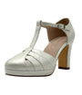 Chelsea Crew Bone T-Strap Francine Heels