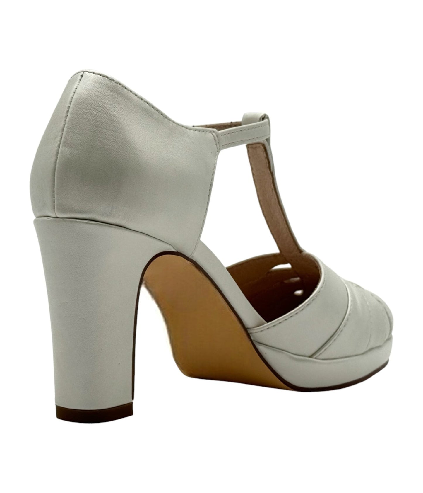 Chelsea Crew Bone T - Strap Francine Heels - Unique Vintage - Womens, SHOES, HEELS