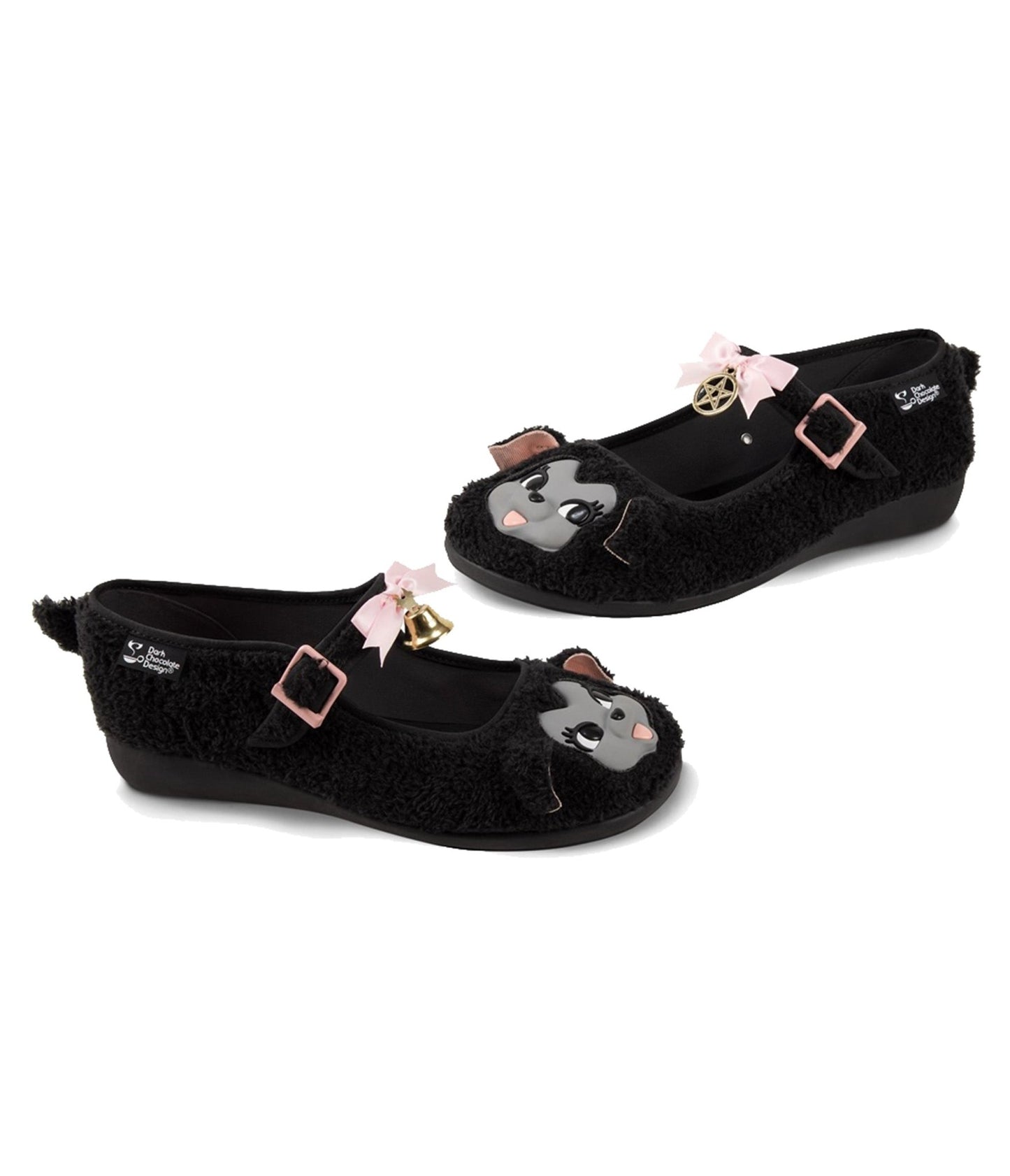 Chocolaticas® Black Sheep Mary Jane Flats - Unique Vintage - Womens, SHOES, HEELS