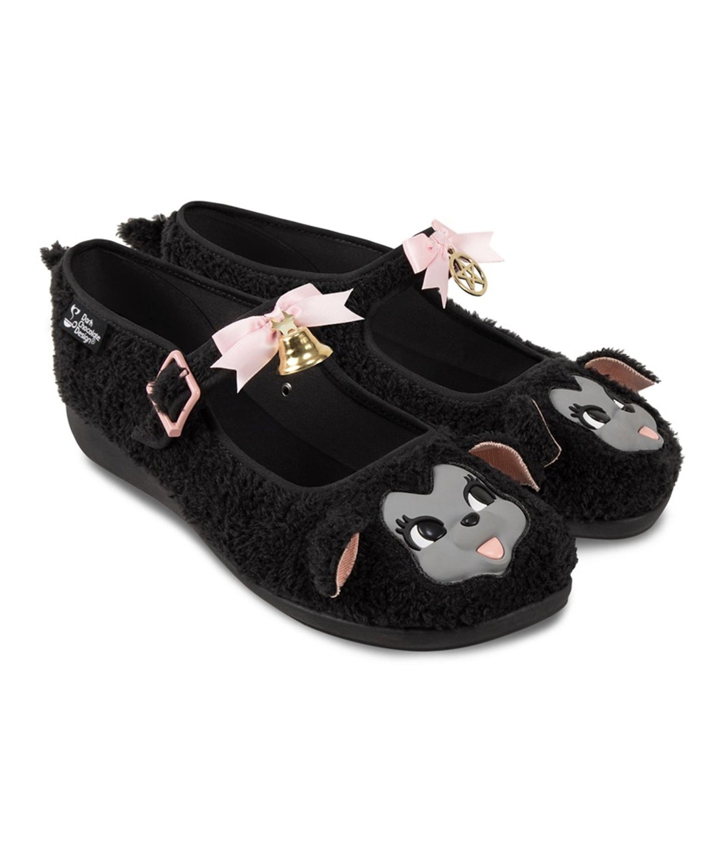 Chocolaticas® Black Sheep Mary Jane Flats - Unique Vintage - Womens, SHOES, HEELS