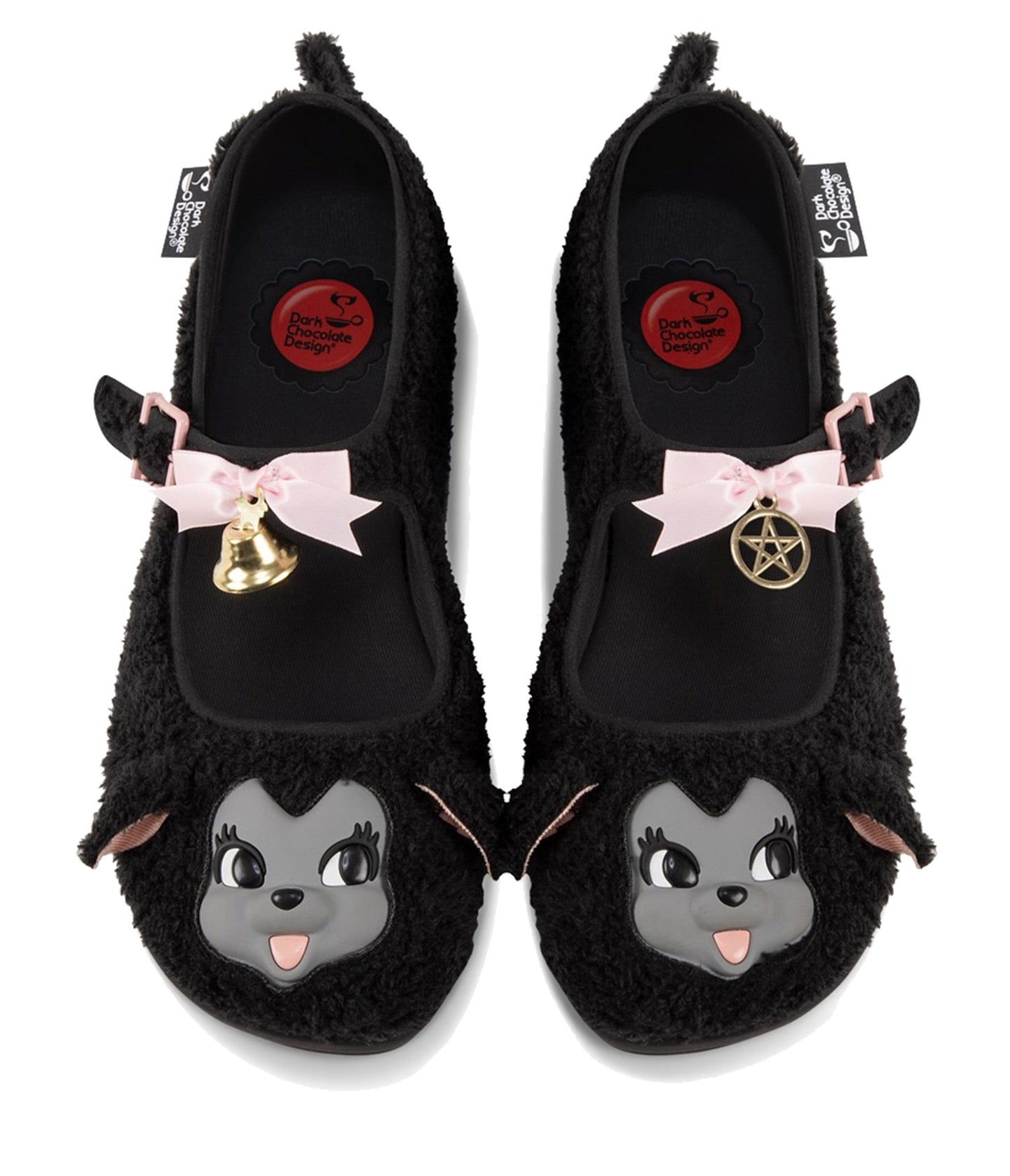 Chocolaticas® Black Sheep Mary Jane Flats - Unique Vintage - Womens, SHOES, HEELS