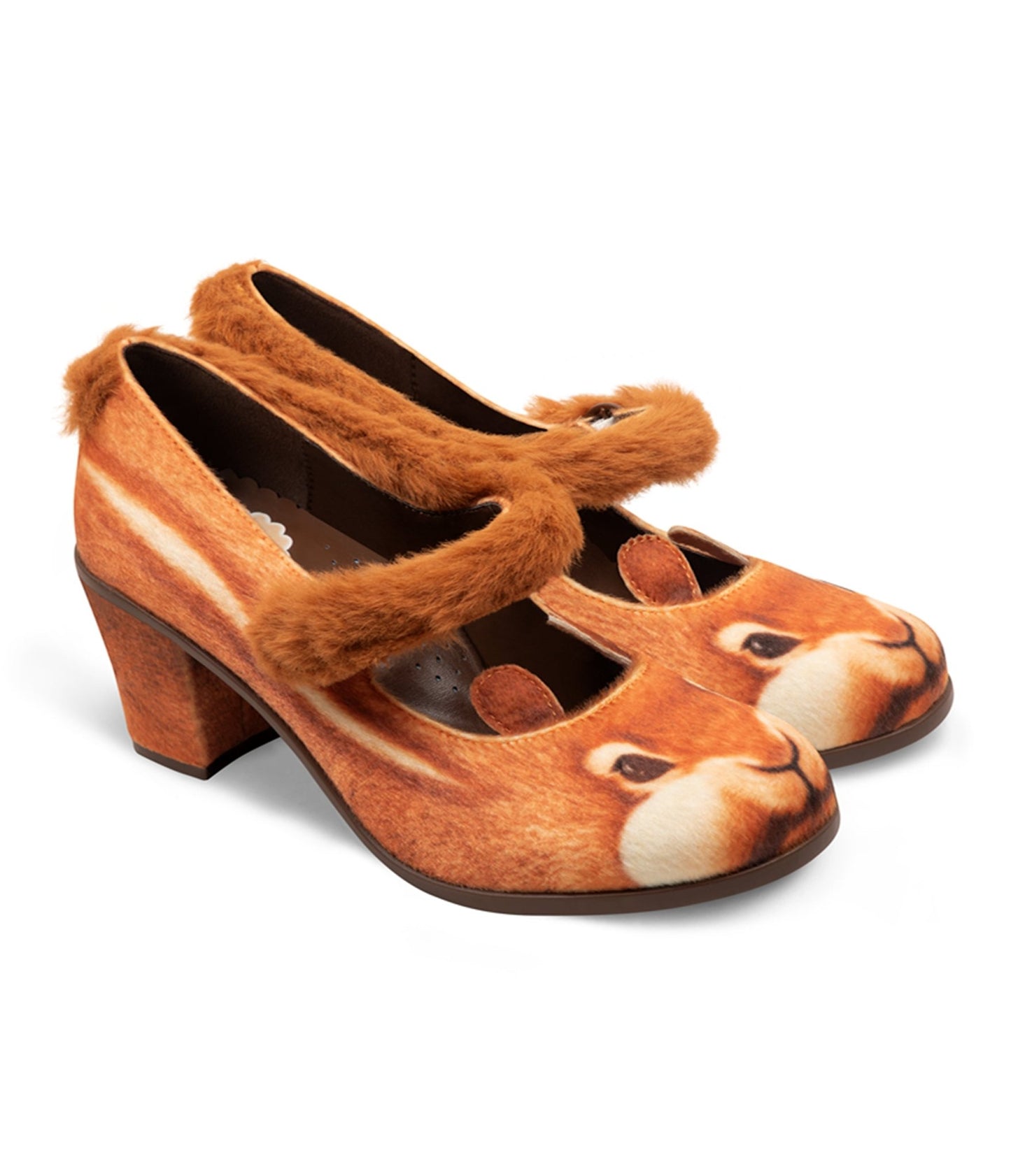 Chocolaticas® Brown Nutty Cheeks Mary Jane Pumps - Unique Vintage - Womens, SHOES, SANDALS