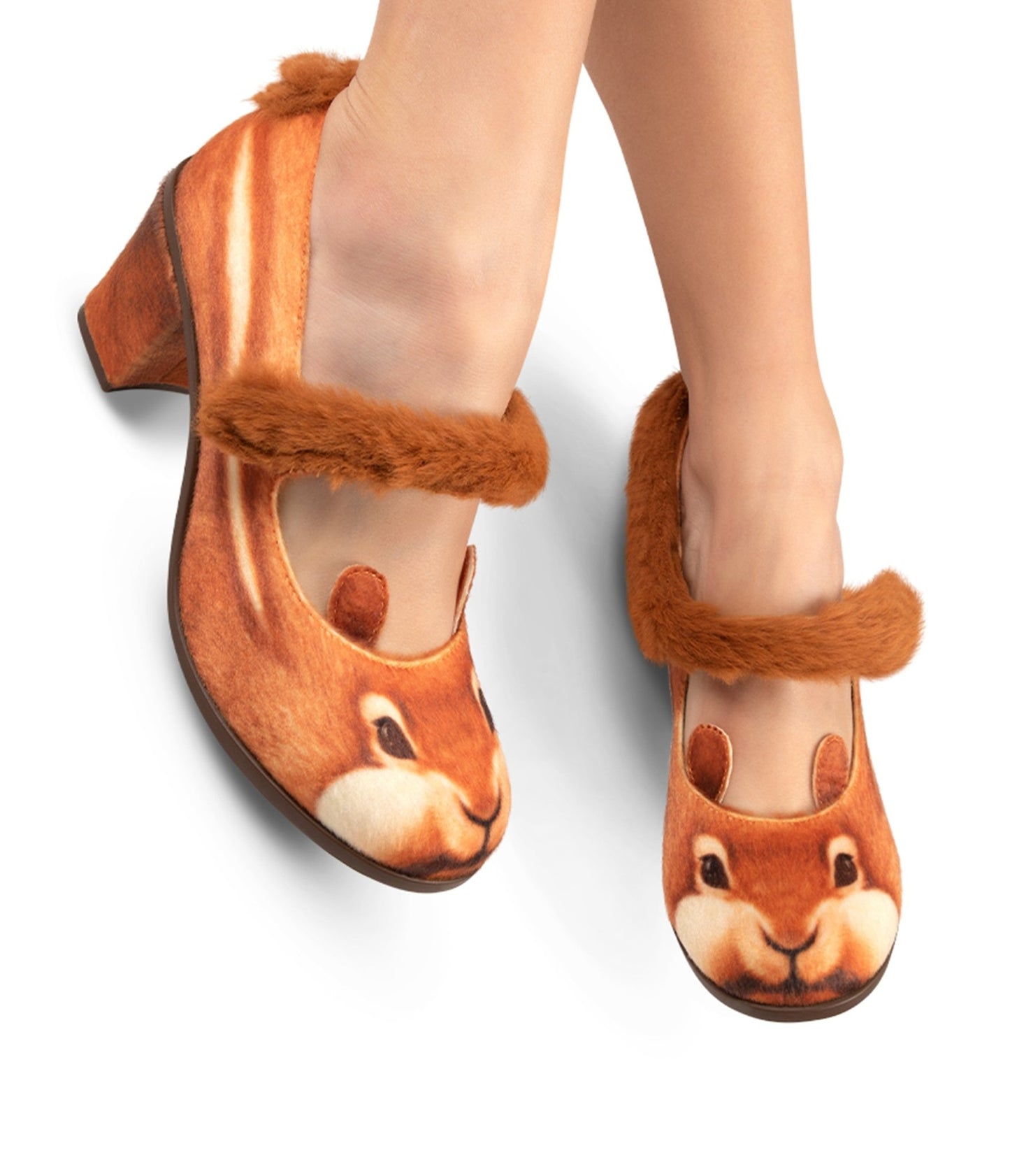 Chocolaticas® Brown Nutty Cheeks Mary Jane Pumps - Unique Vintage - Womens, SHOES, SANDALS