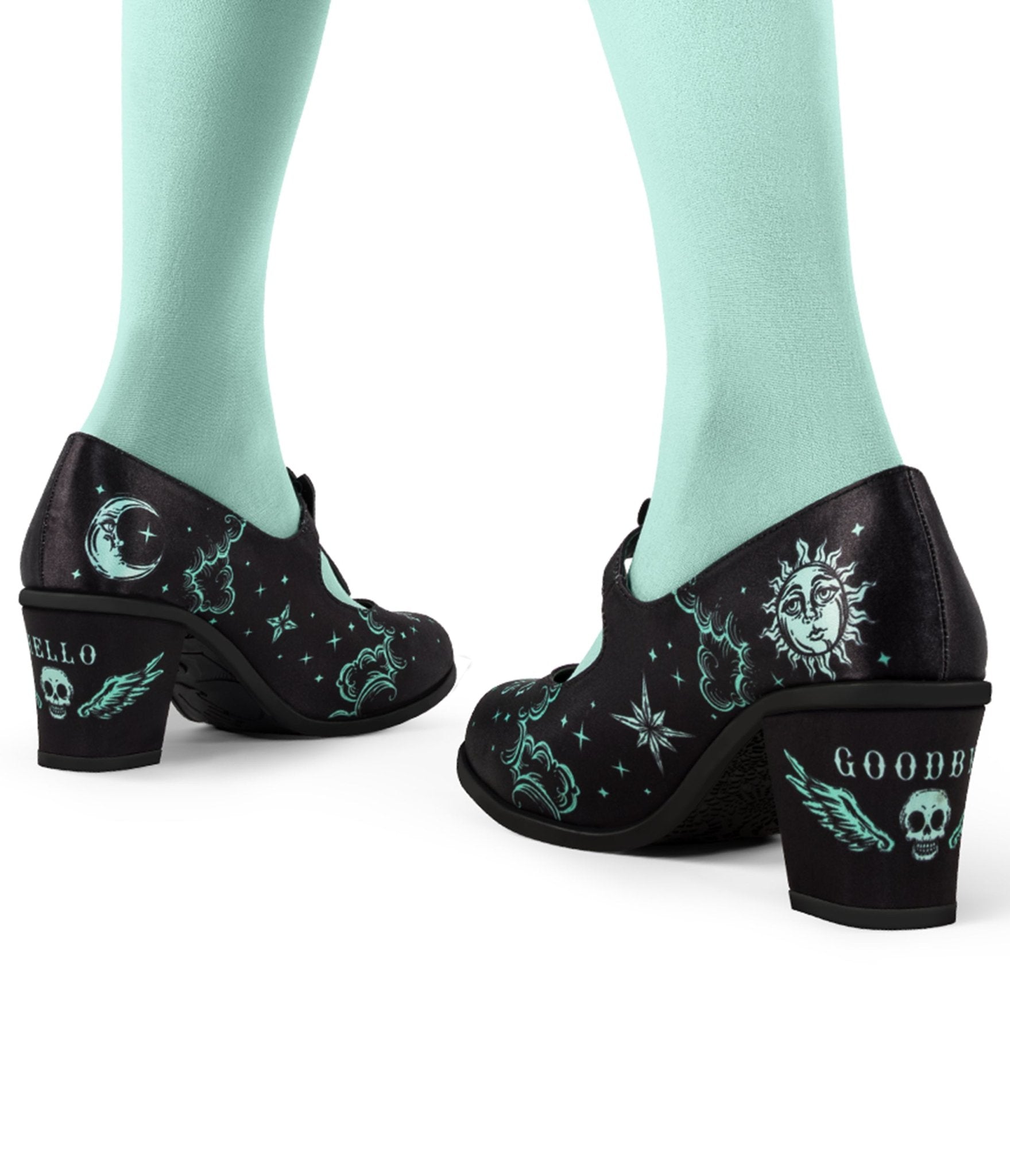 Chocolaticas® Spirit Board Mary Jane Pumps - Unique Vintage - Womens, SHOES, SANDALS