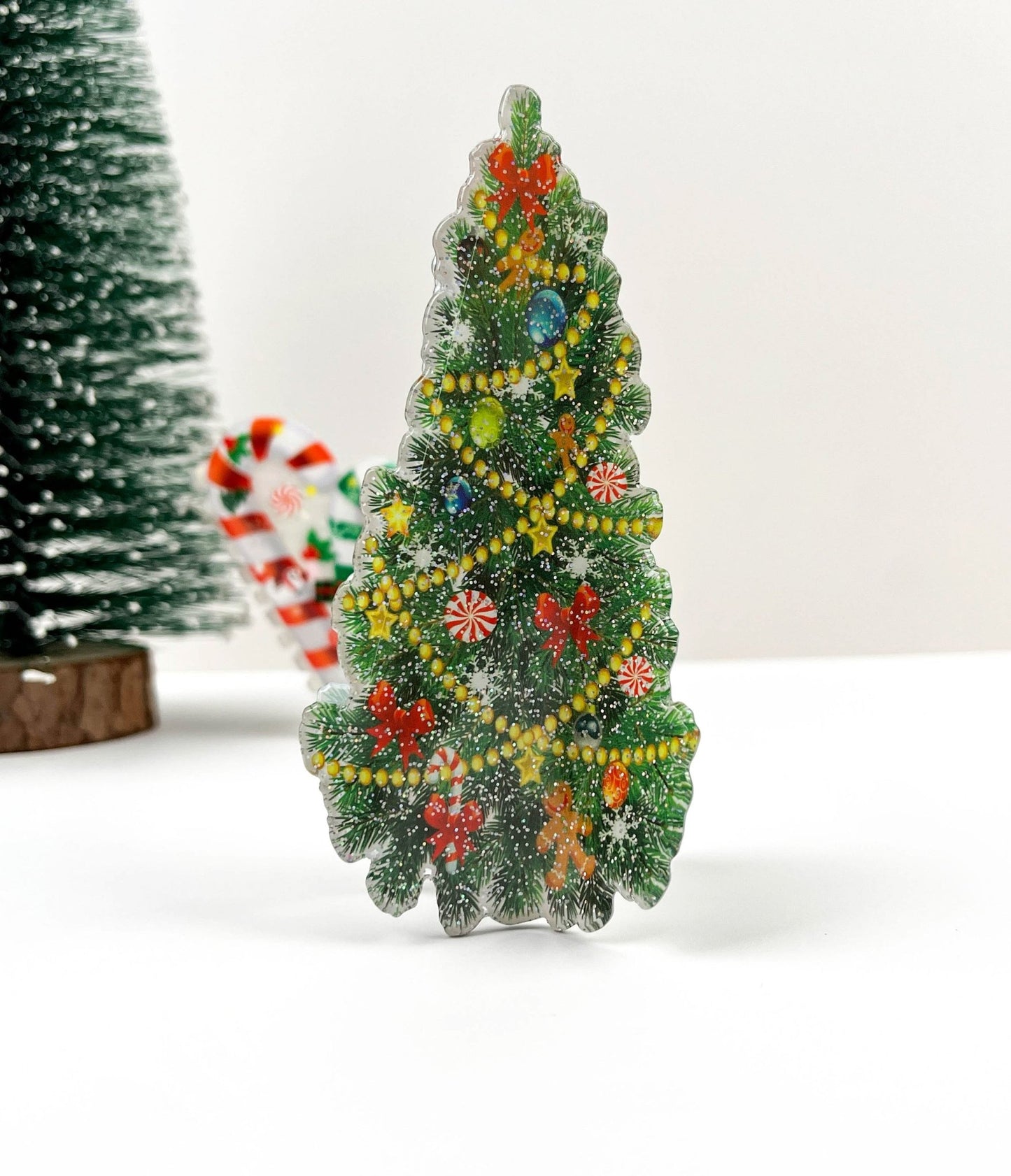 Christmas Tree Hair Clip - Unique Vintage - Womens, ACCESSORIES, HAIR