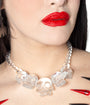 Clear Multi Skull Beaded Necklace