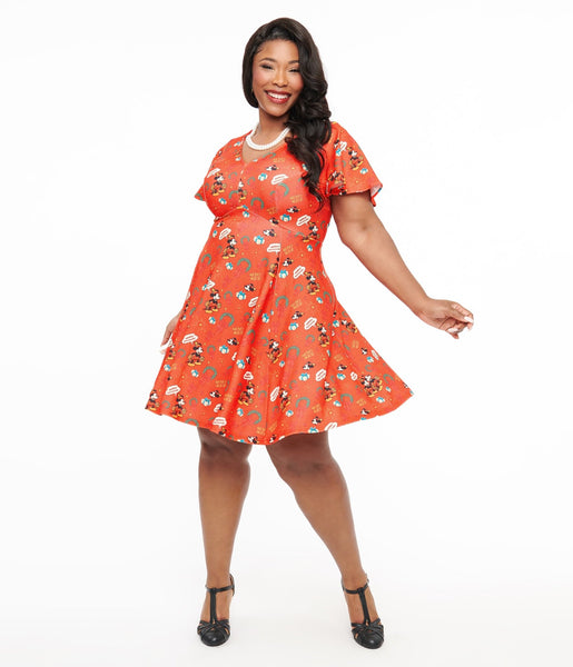 Fit and flare holiday dress top