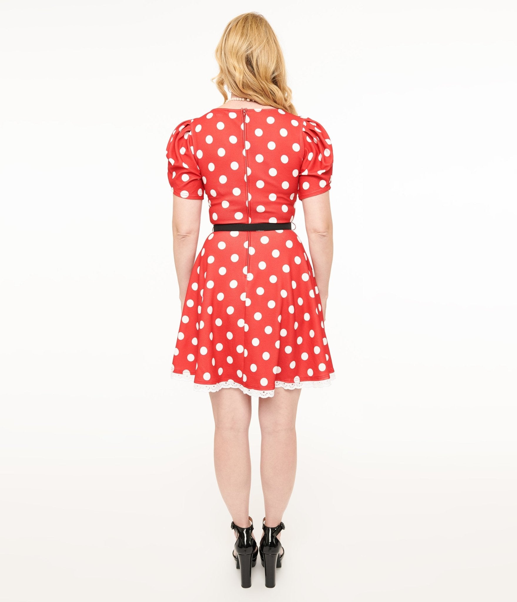 Disney Mickey & Friends Collection by Smak Parlour Red Dot Minnie Mouse Flare Dress - Unique Vintage - Womens, DRESSES, FLARE