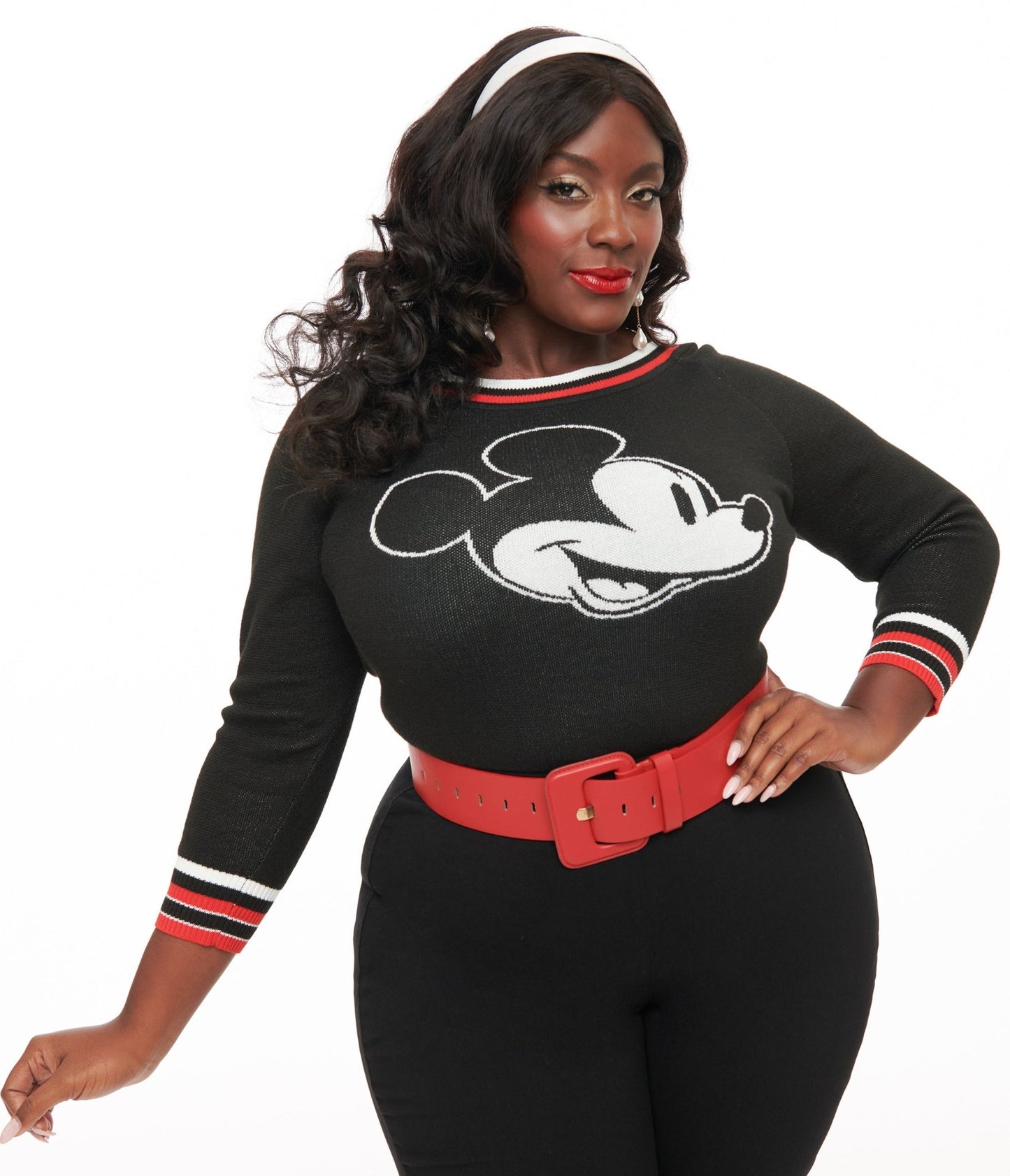 Disney Mickey & Friends Collection by Unique Vintage Plus Size Classic Mickey Sweater - Unique Vintage - Womens, SWEATERS