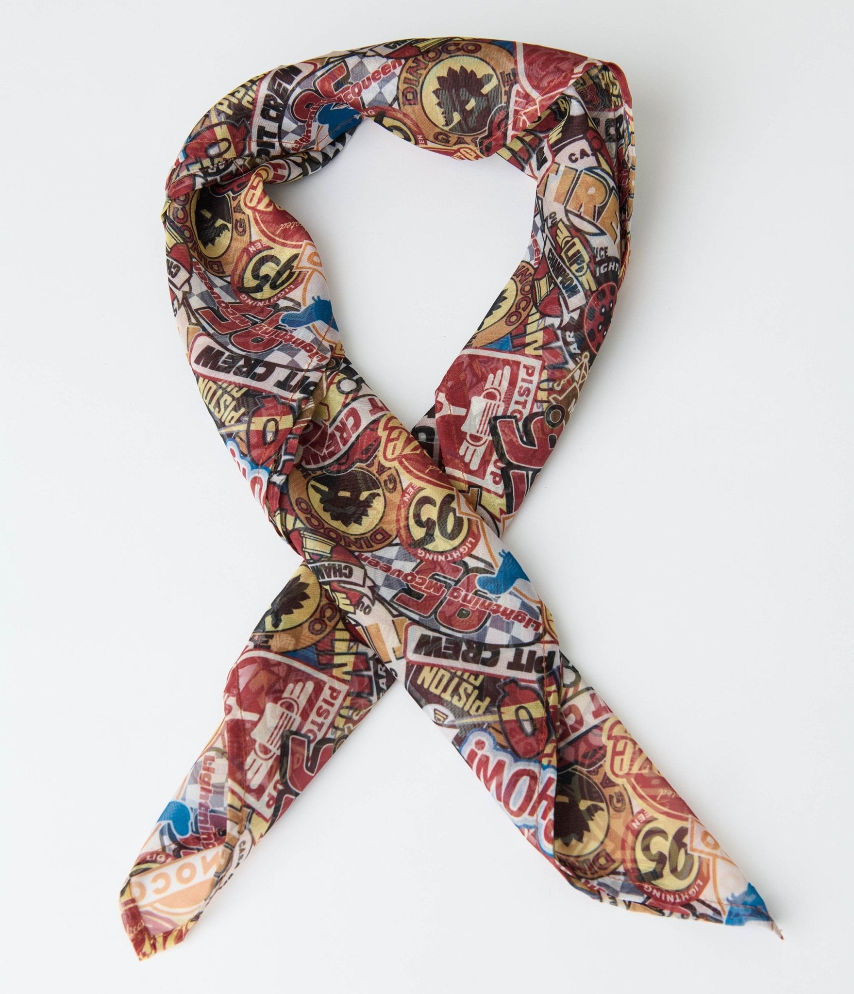 Disney Pixar Cars Collection by Unique Vintage Cars Patches Hair Scarf - Unique Vintage - Womens, ACCESSORIES, HAIR