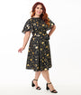 Disney Princess Collection by Unique Vintage Plus Size Gold Princess Celestial Swing Dress