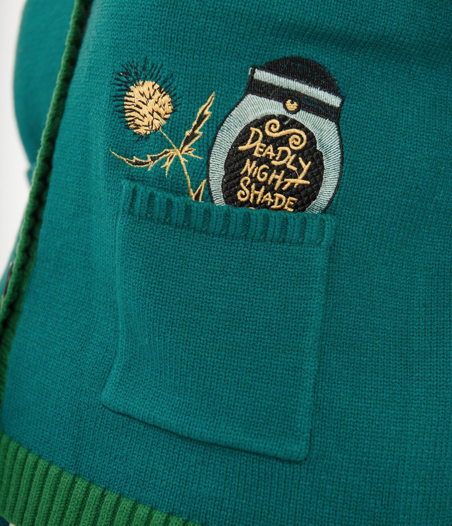 Disney The Nightmare Before Christmas by Unique Vintage Teal Deadly Night Shade Cardigan - Unique Vintage - Womens, SWEATERS
